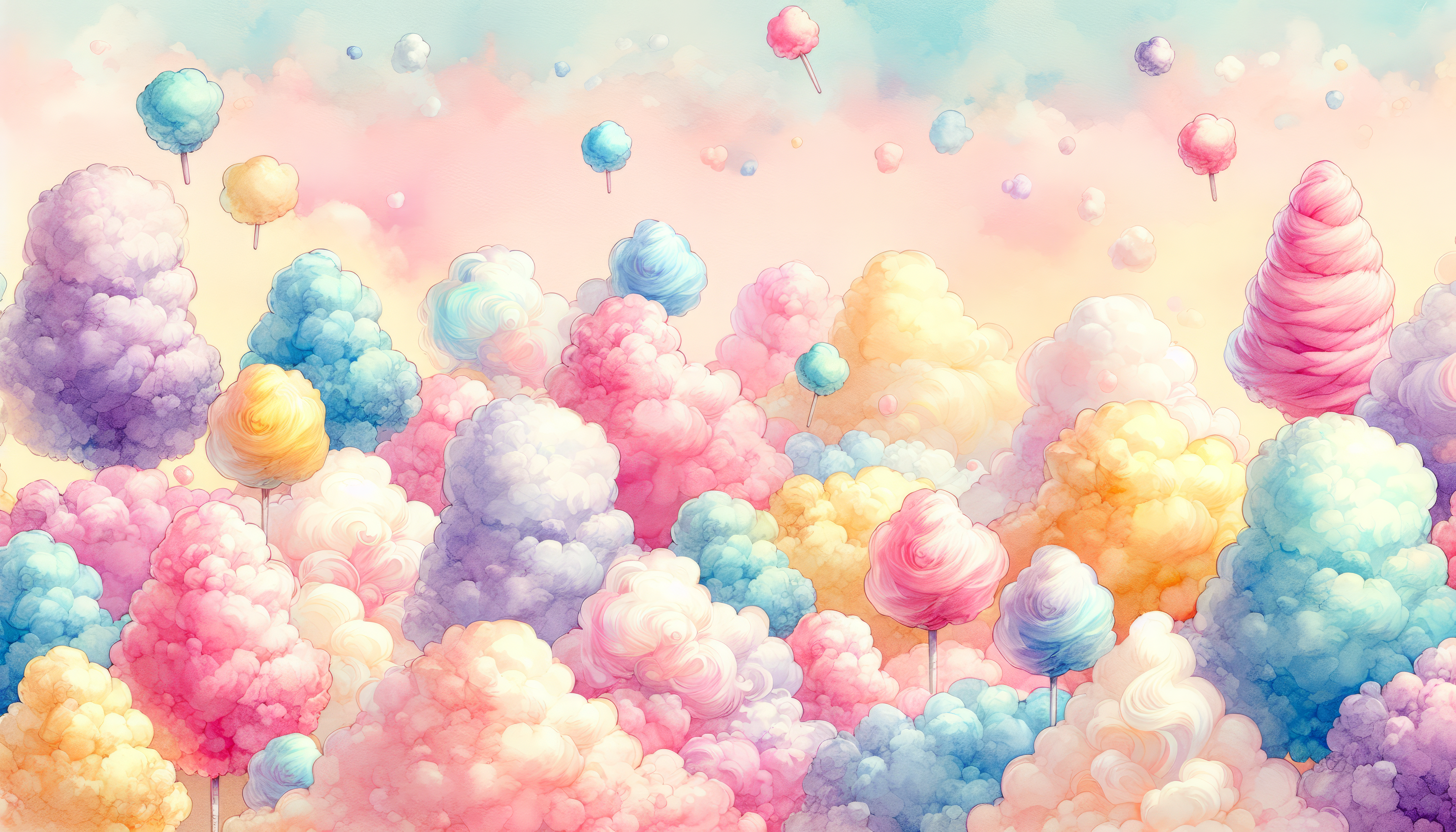 Cotton Candy Clouds HD Wallpaper