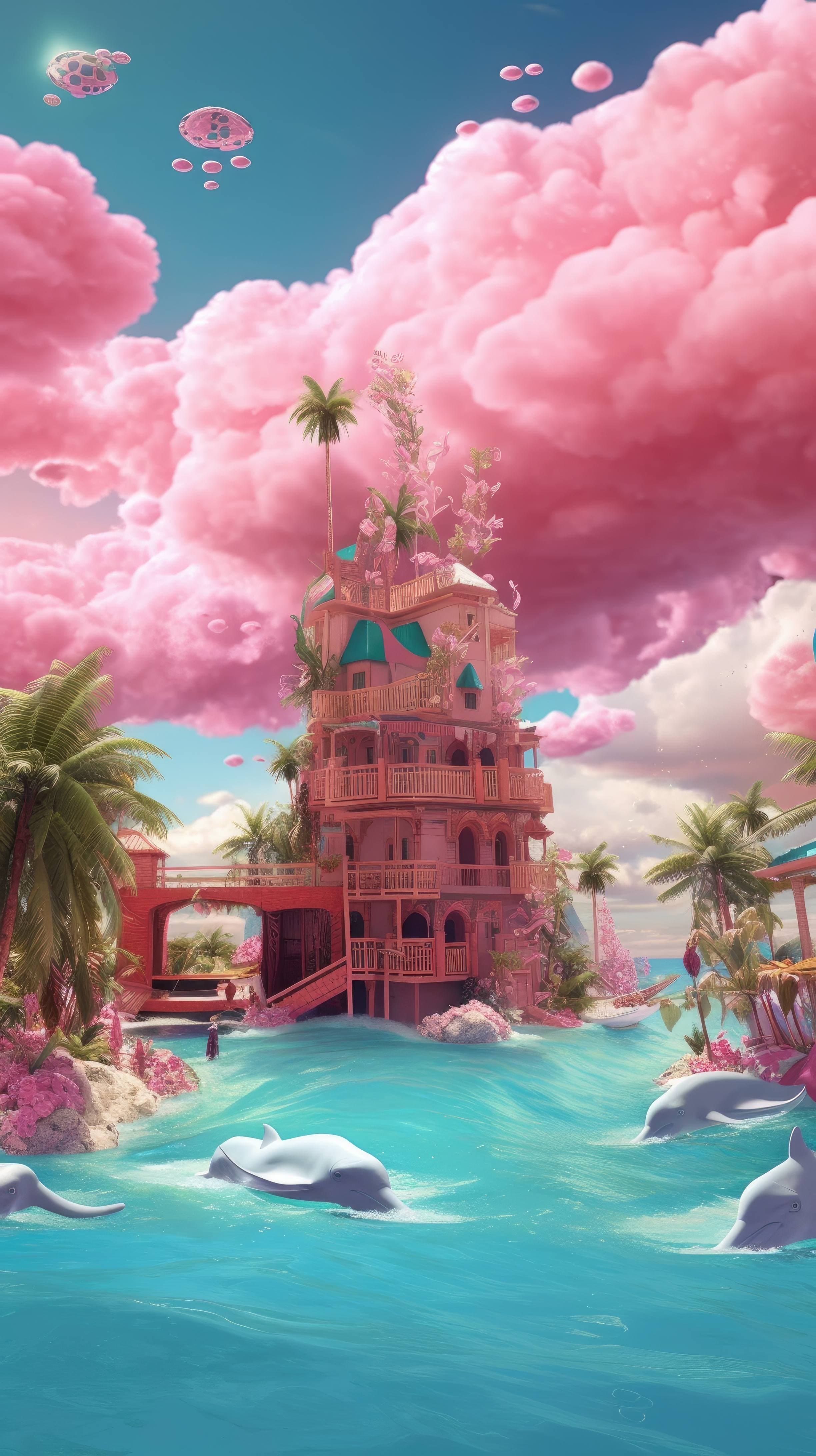 A floating island paradise, where