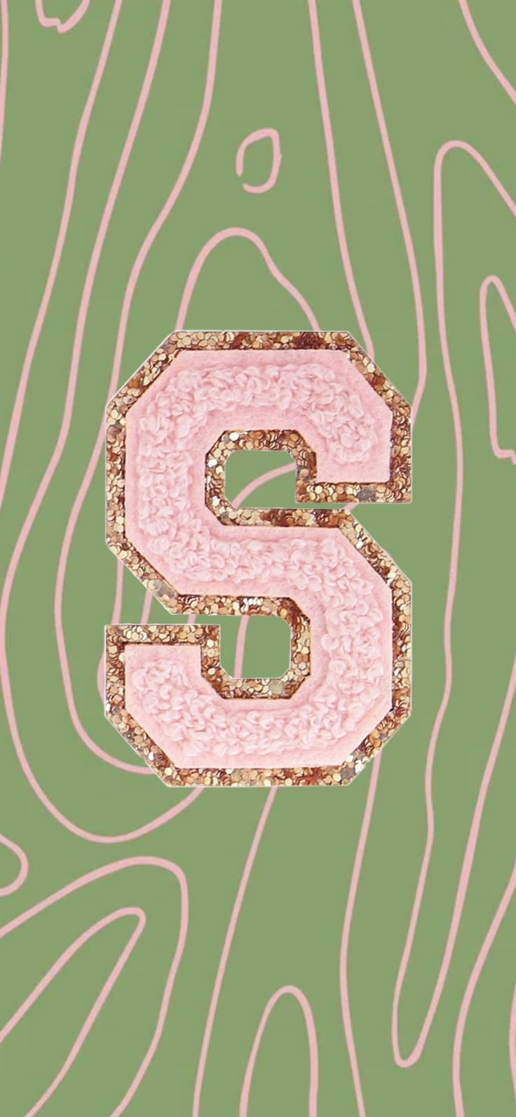 Pink S Letter iPhone Wallpaper Preppy