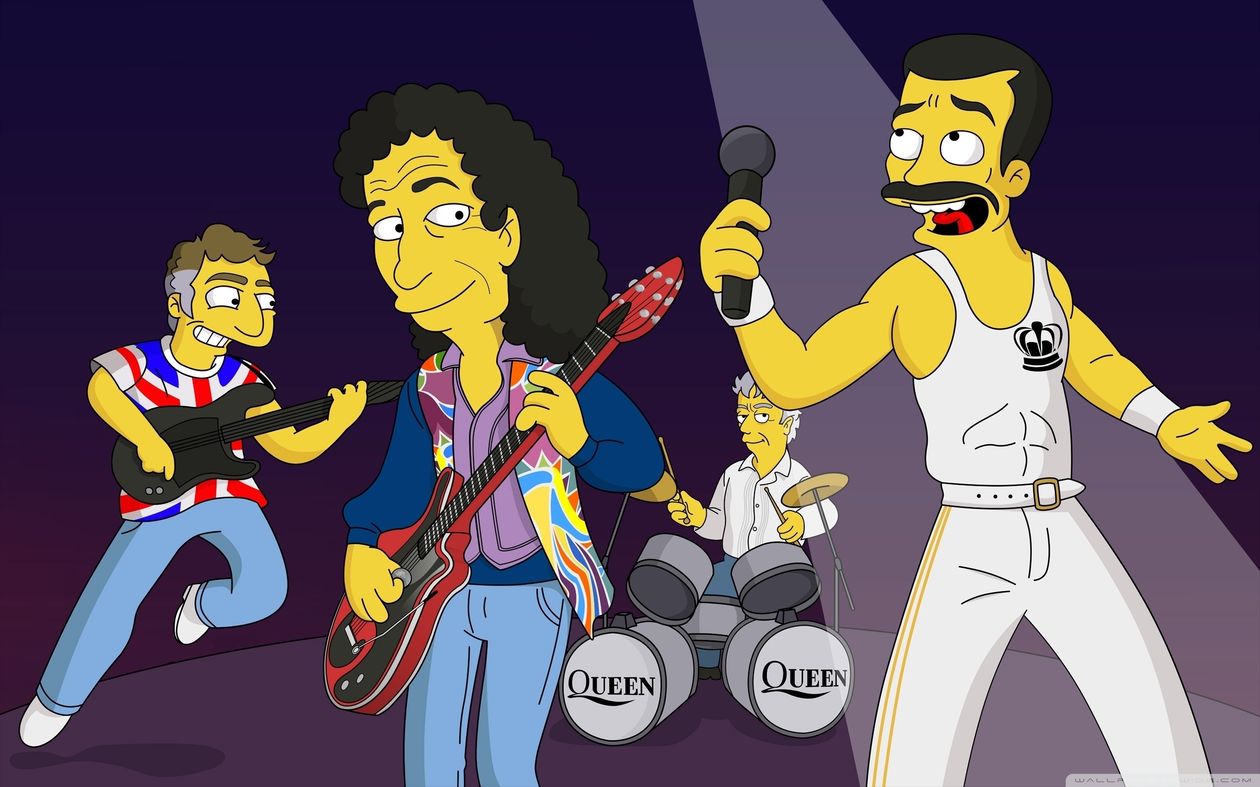 Queen Band Cartoon Ultra HD Desktop