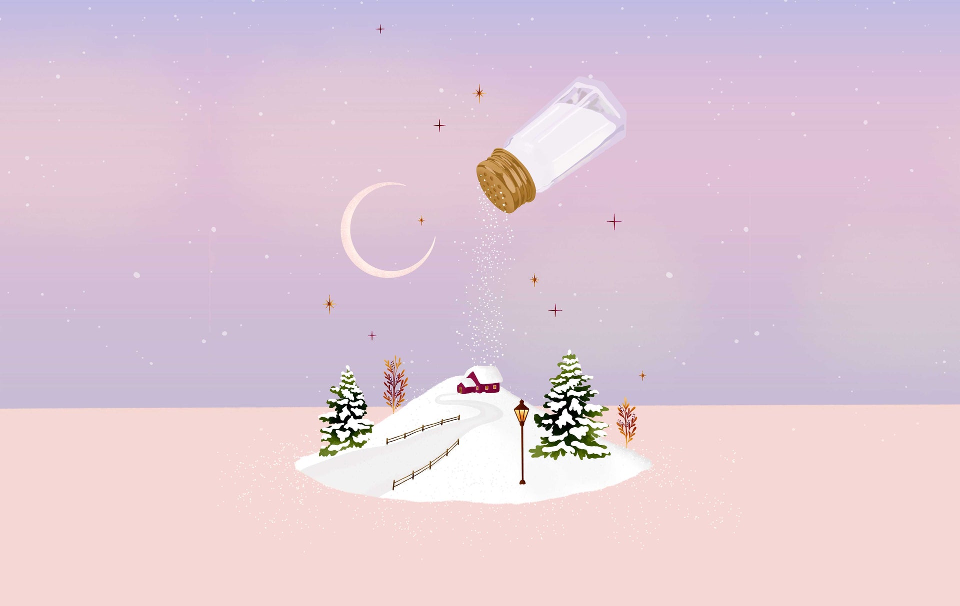 Salt shaker winter desktop, phone