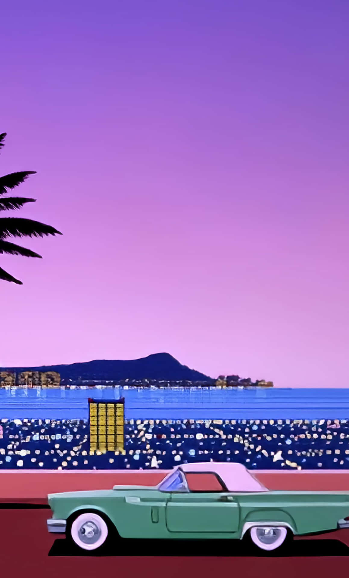 Download Classic Car Retro iPhone Digital Art Wallpaper