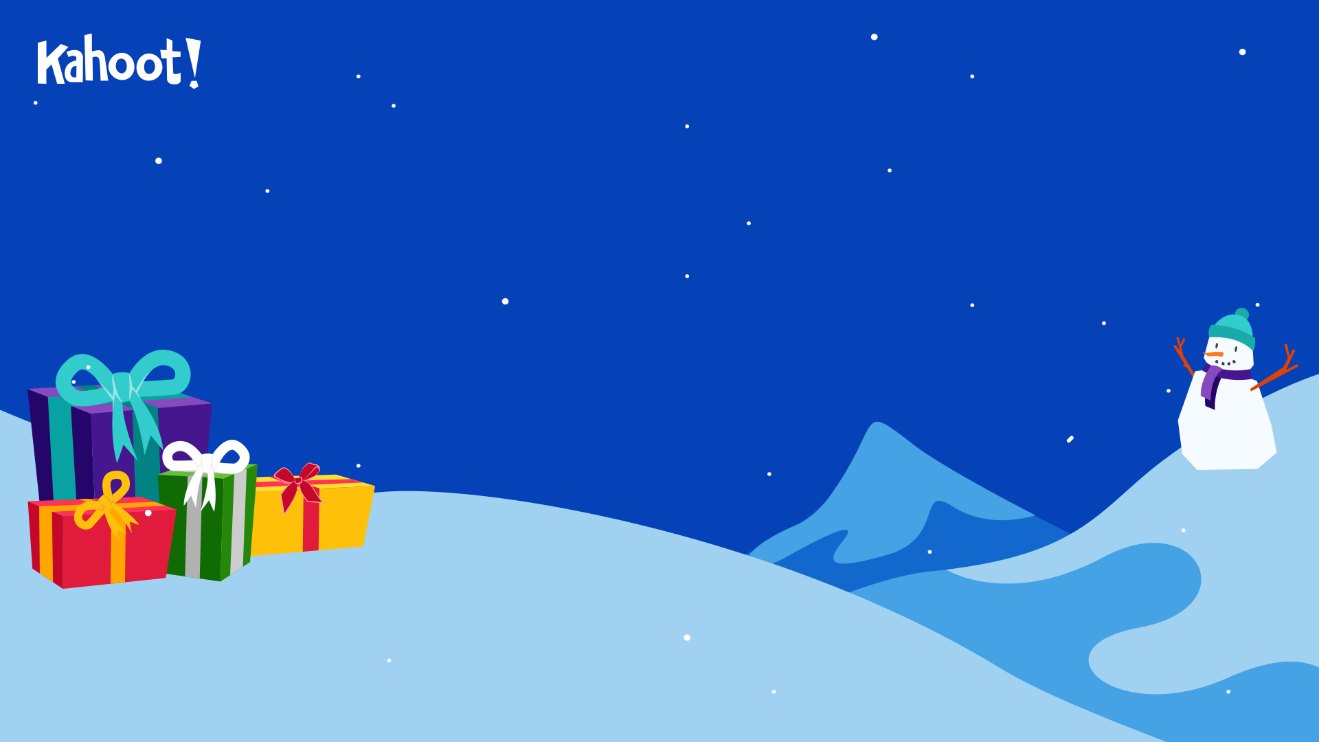 Festive virtual background for video