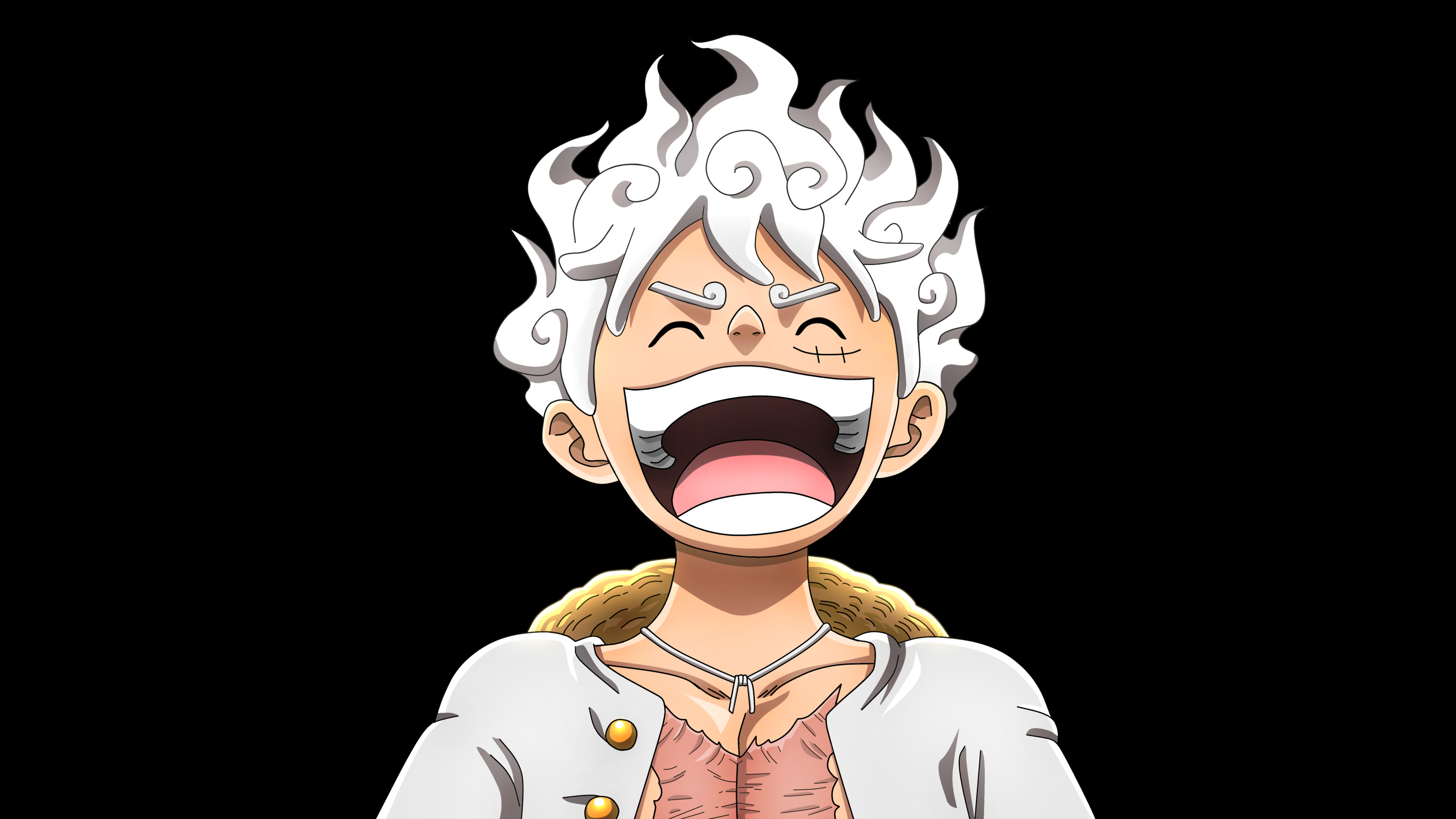 Laughing Wallpaper 4K, Luffy, One Piece, 5K