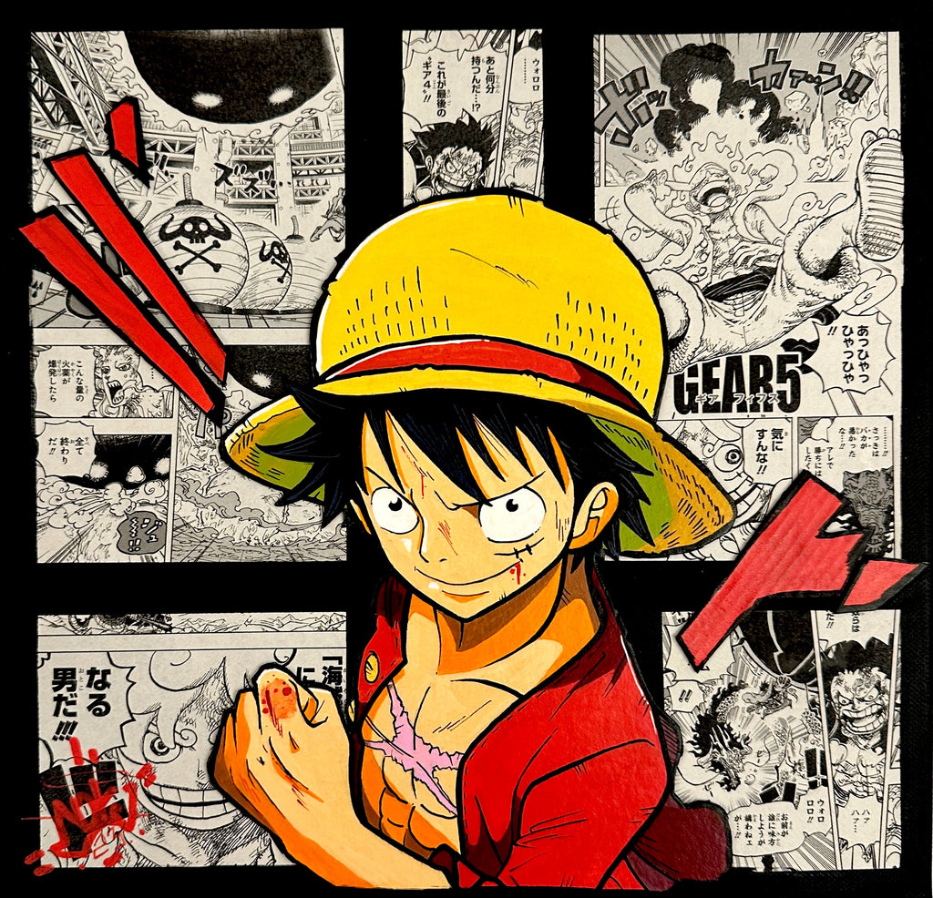 One Piece Luffy by Moya Uno. Signature