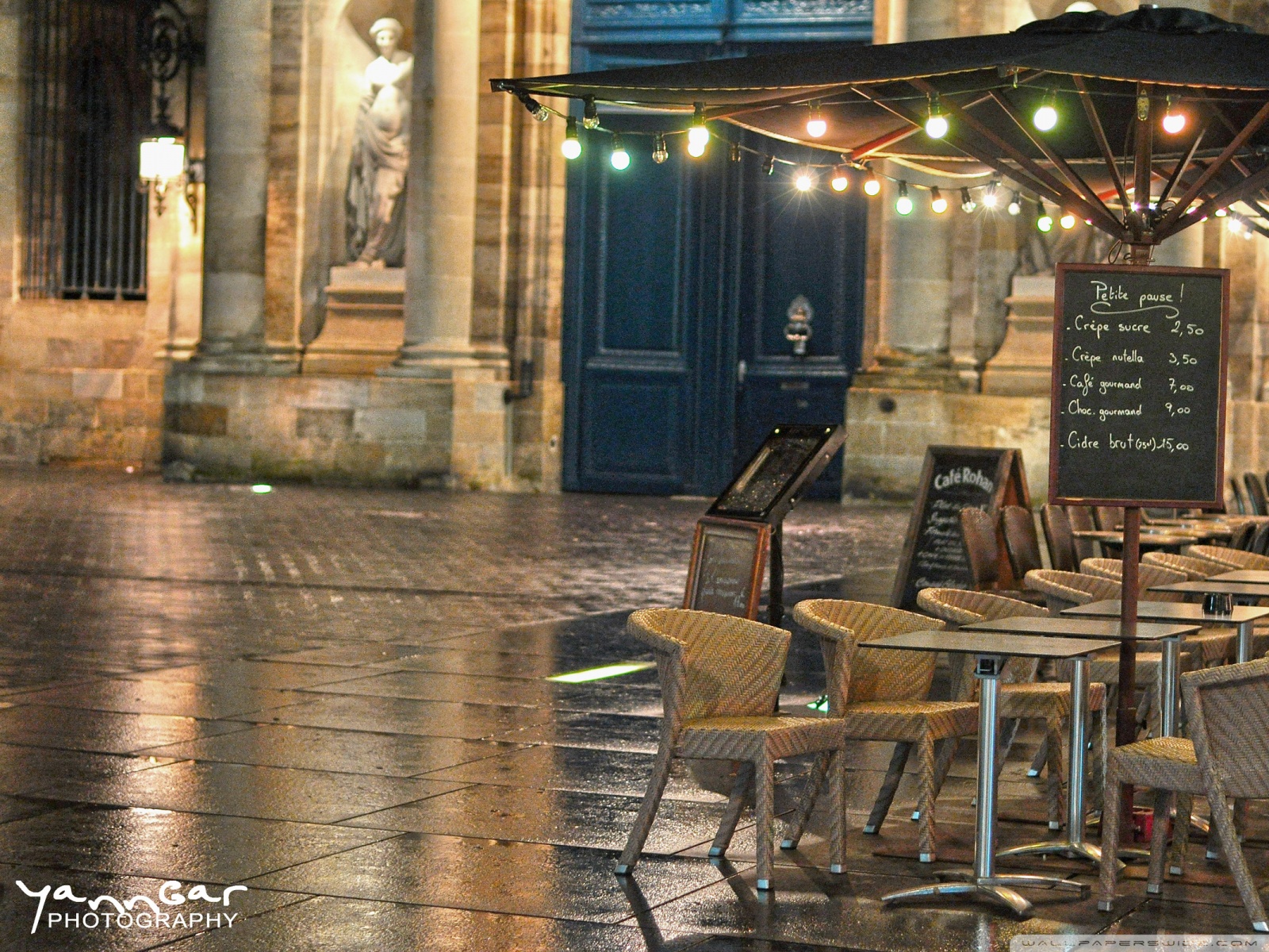 Cafe, Bordeaux, France Ultra HD Desktop