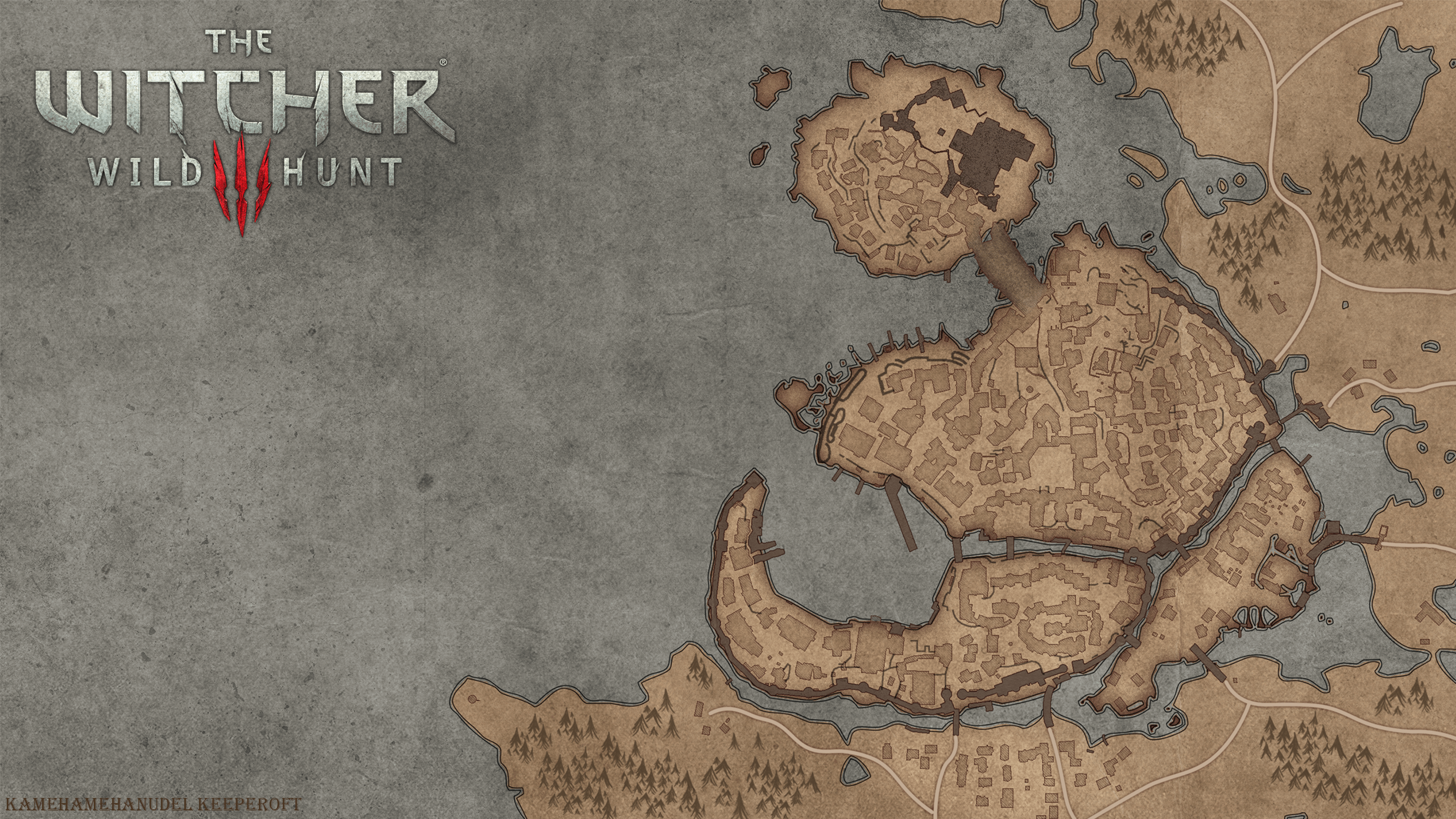 Novigrad classical map style Wallpaper