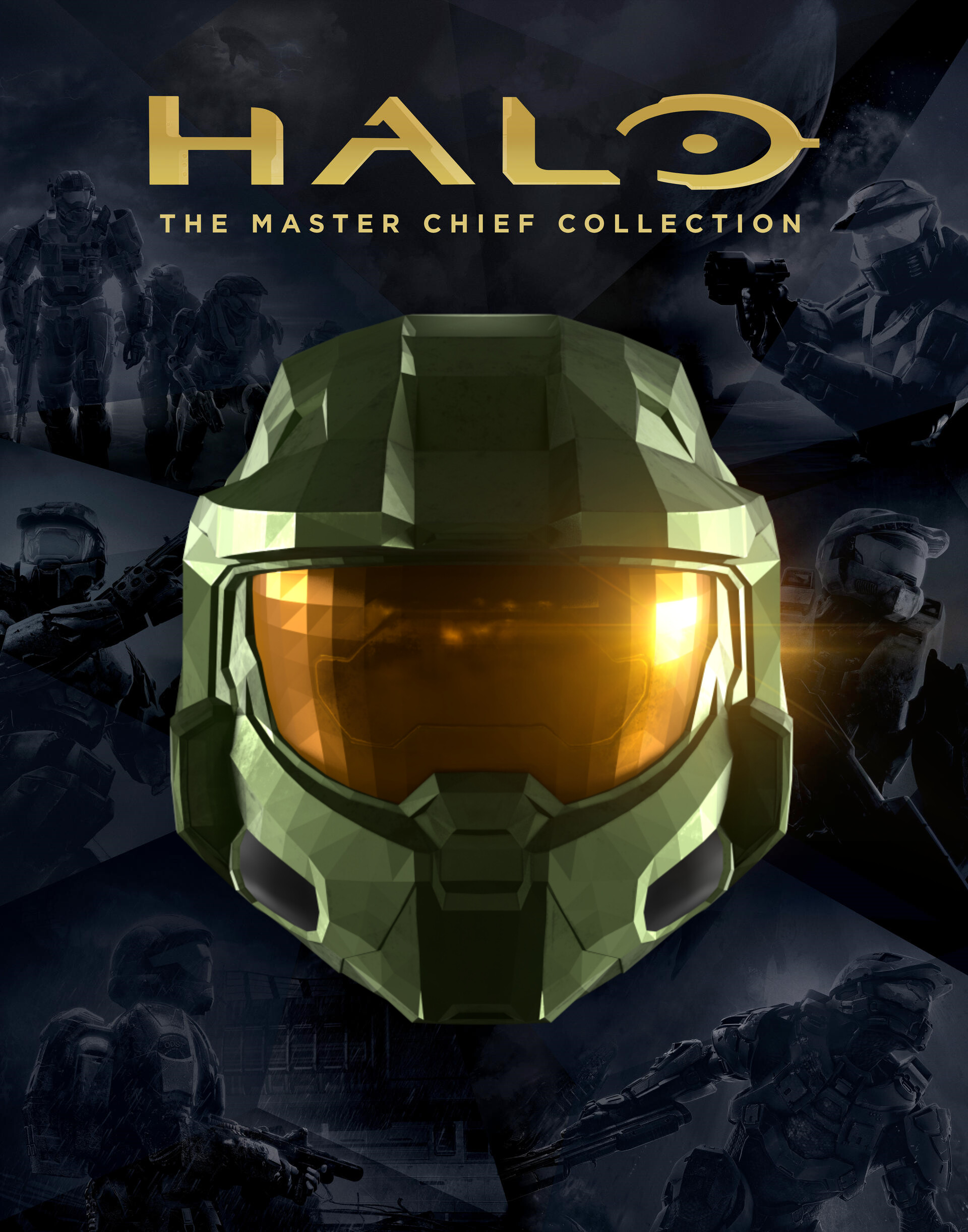 MCC box art with Infinite Chief Helmet