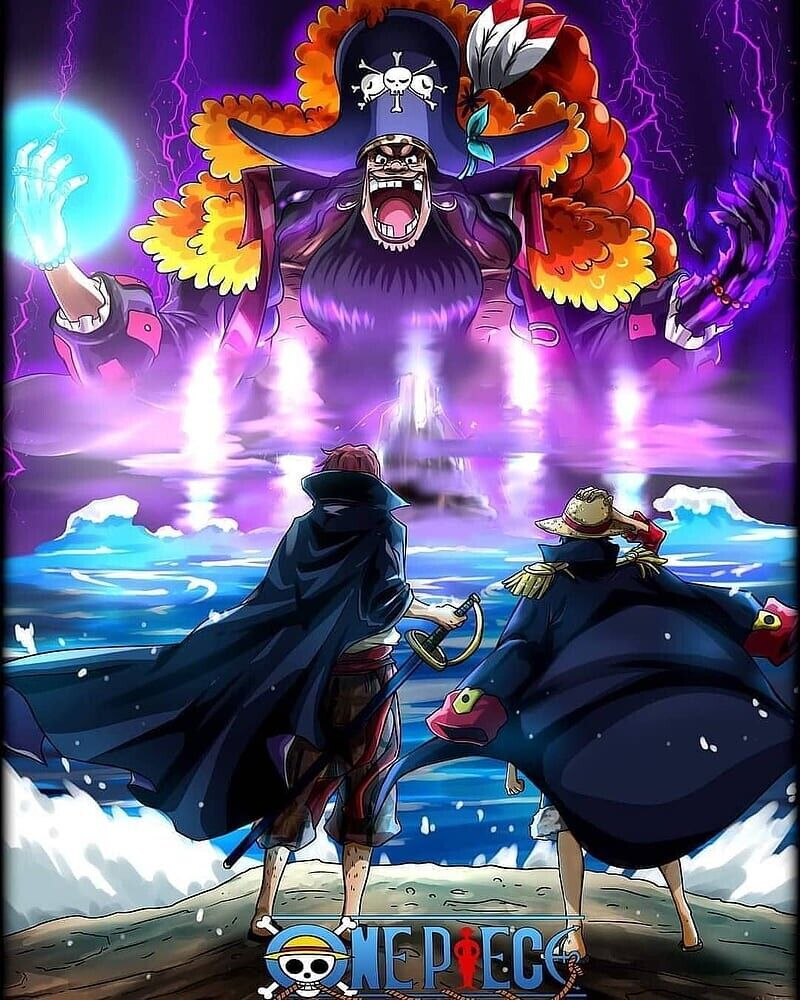 Blackbeard, Luffy Photo Wallpaper