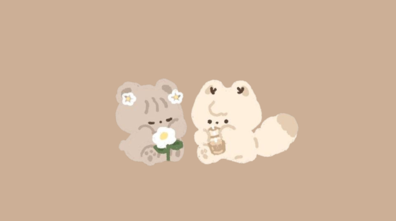 kawaii bear. Cute laptop wallpaper