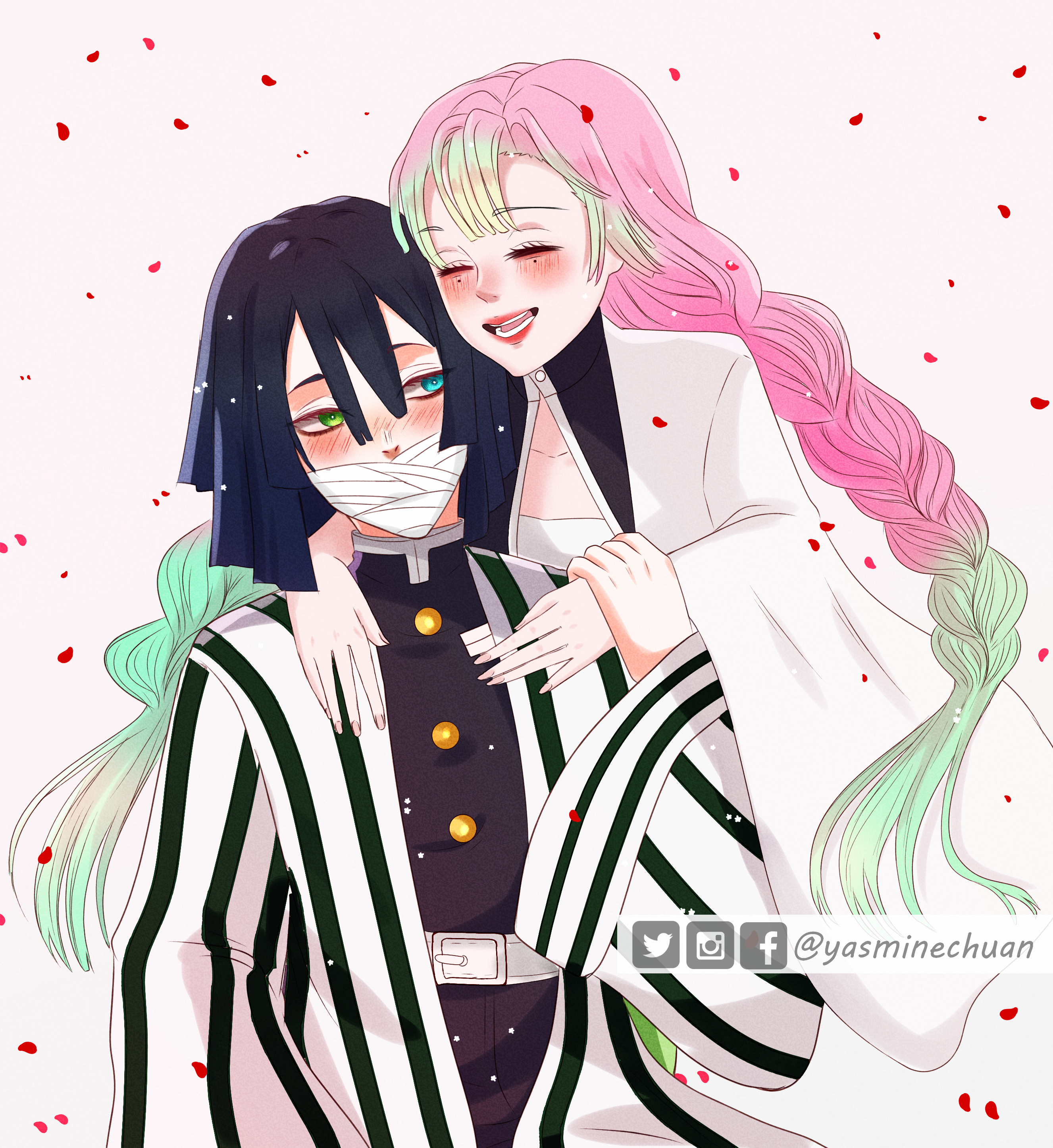 obanai X kanroji Xenia Drawss