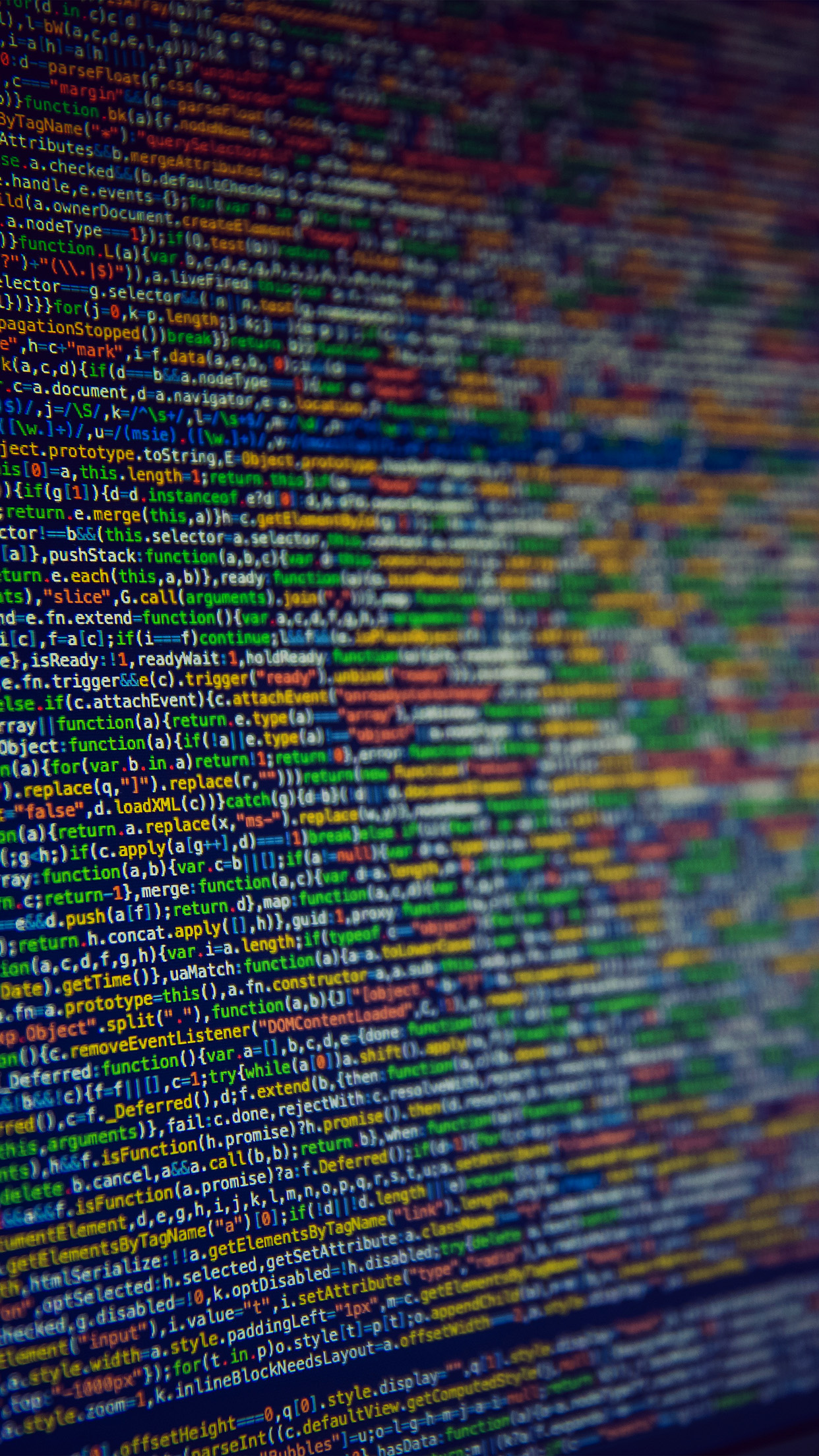 Coding Screen Digital Art Blue