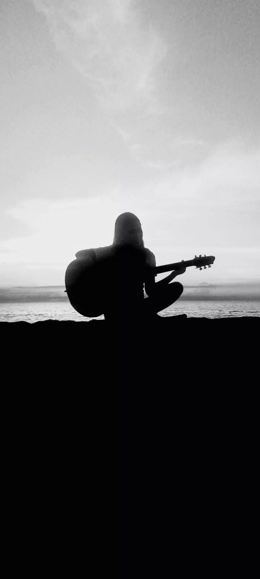 Alone Girl playing music. Best profile