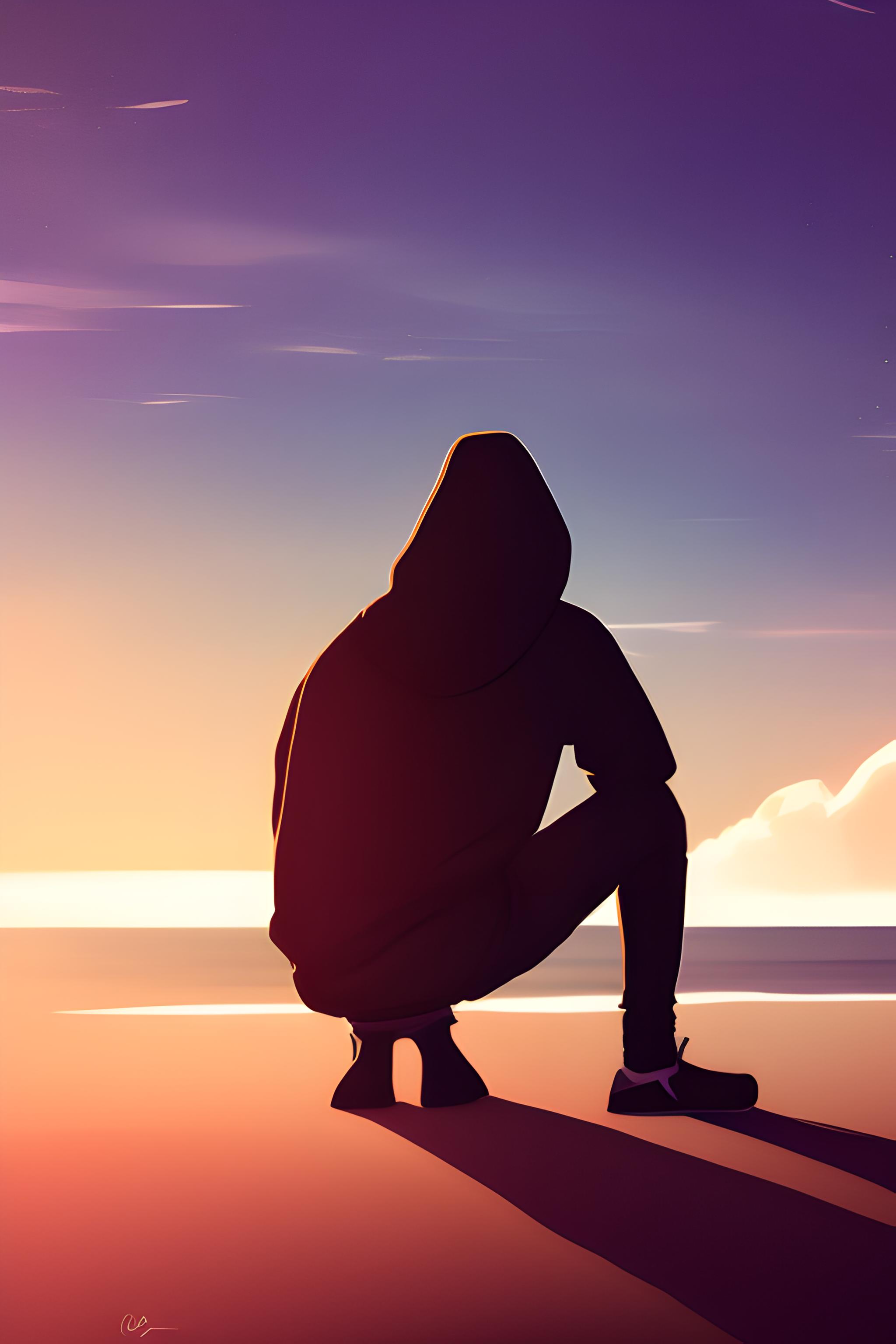 Sunset, beach, Alan Walker Hoodie