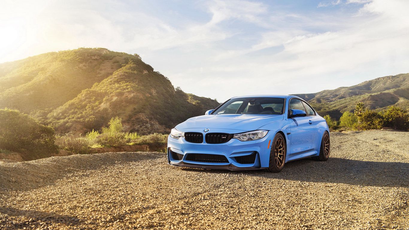 wallpaper 1366x768 bmw m4, bmw, side