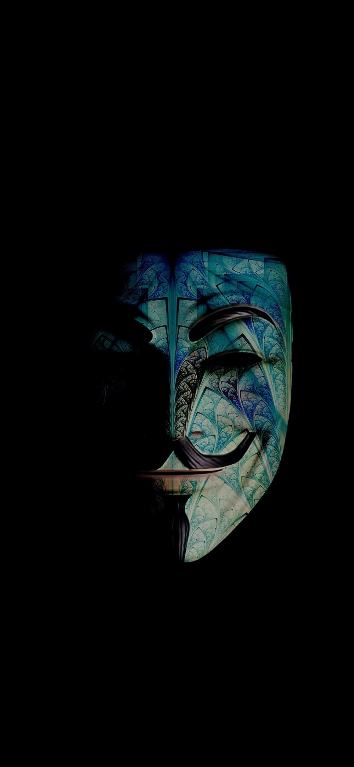 Download wallpaper 1125x2436 mask, v