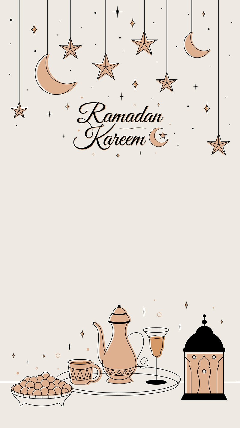 Ramadan iPhone wallpaper, brown