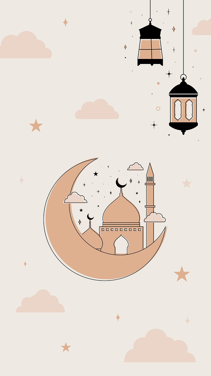 Ramadan iPhone wallpaper, brown