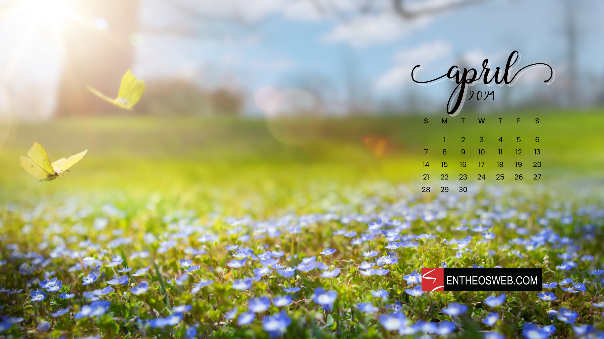 April Calendar Desktop Wallpaper