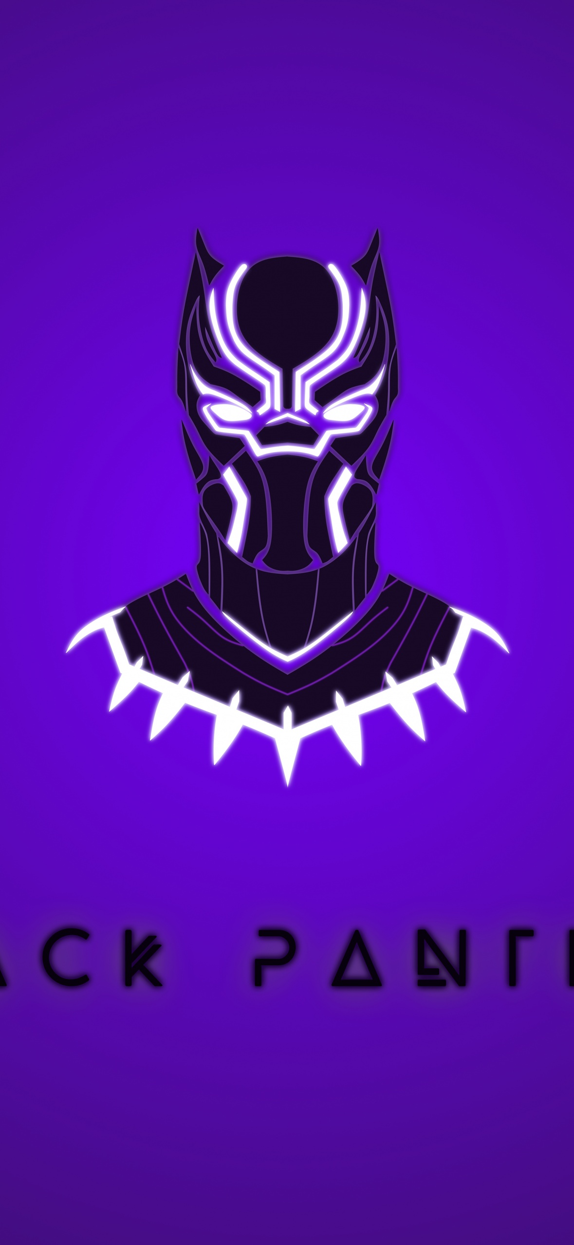 Black Panther Minimal Purple Wallpaper 8K