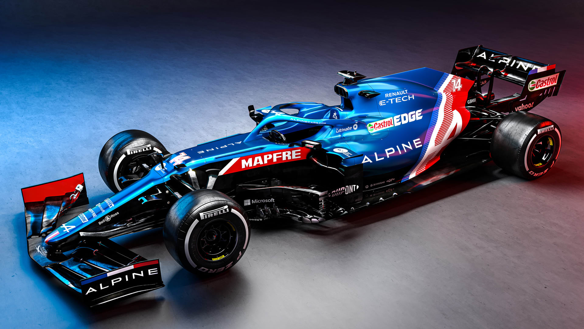 red livery at 2021 F1 season launch