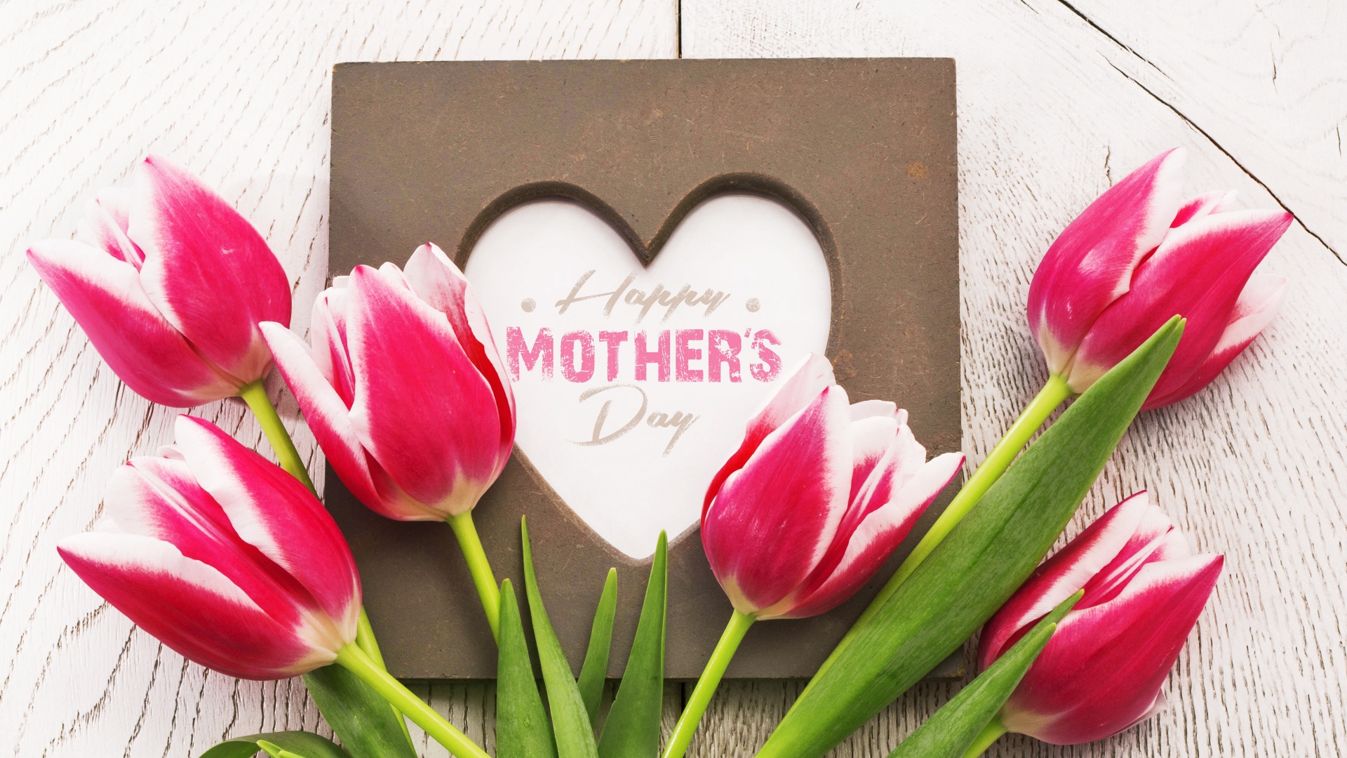 Happy Mother's Day Wallpaper 4K, Tulips