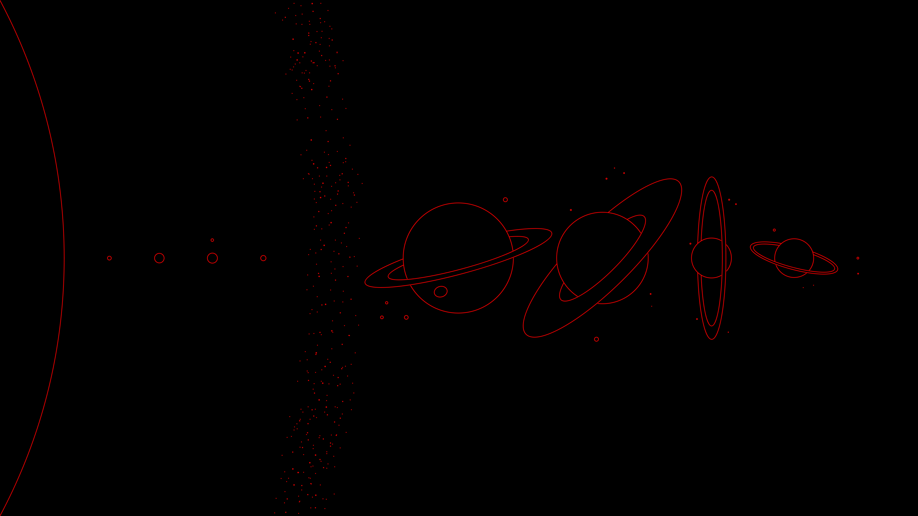 4K Planets Moons Scaled Sizes Dark Mode