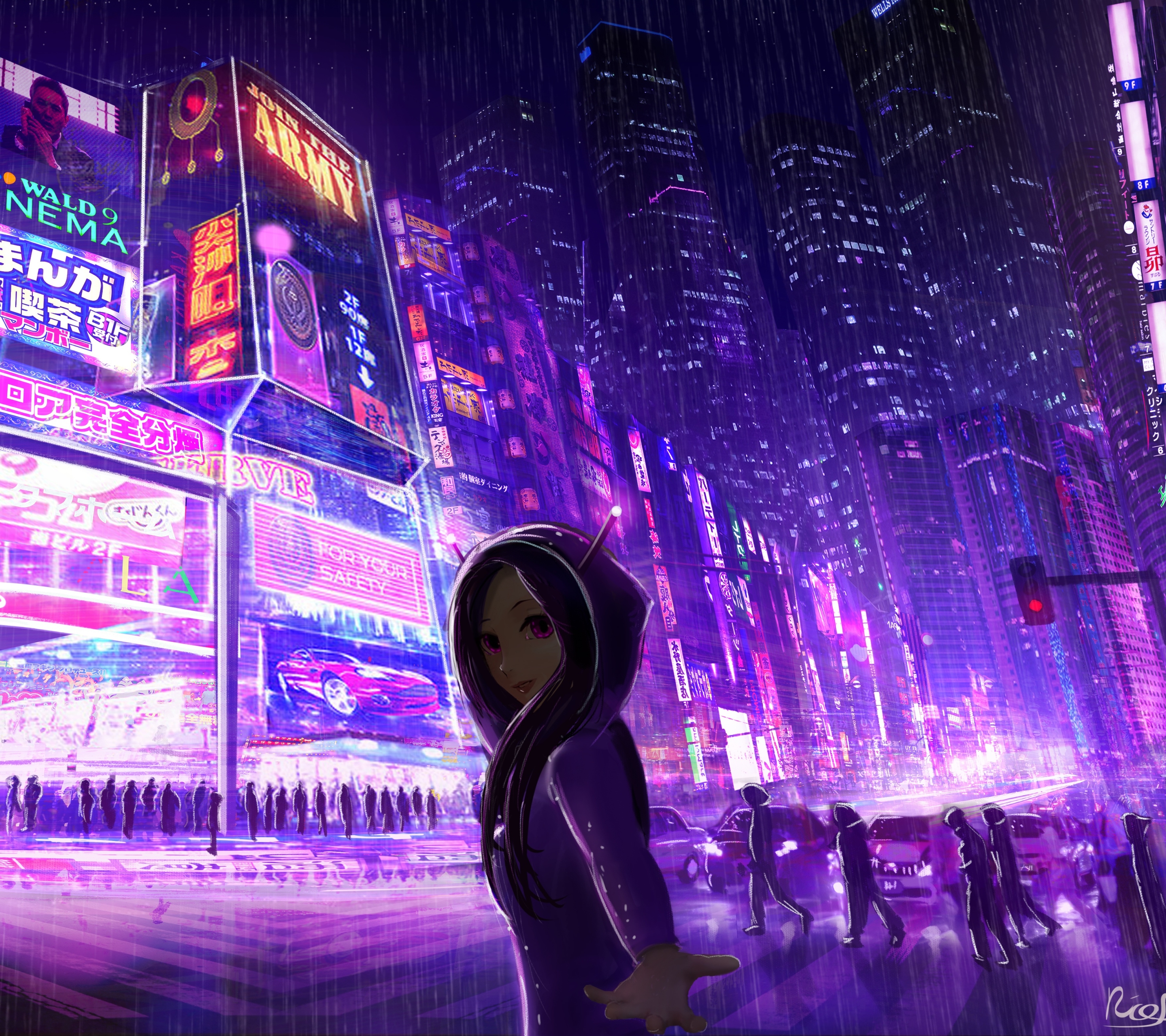 HD desktop wallpaper: Anime, City