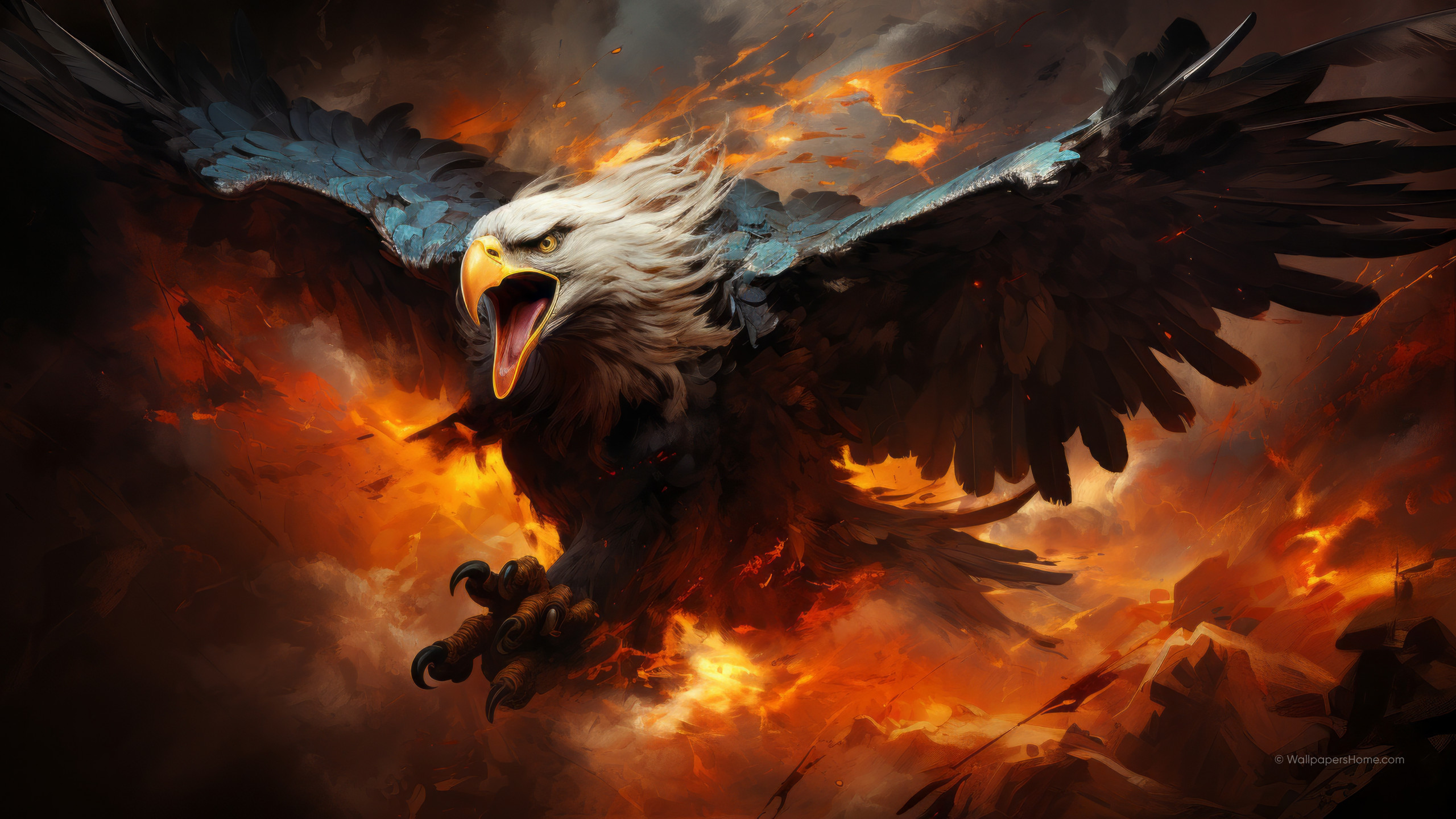 Wallpaper eagle, flying, user avatar