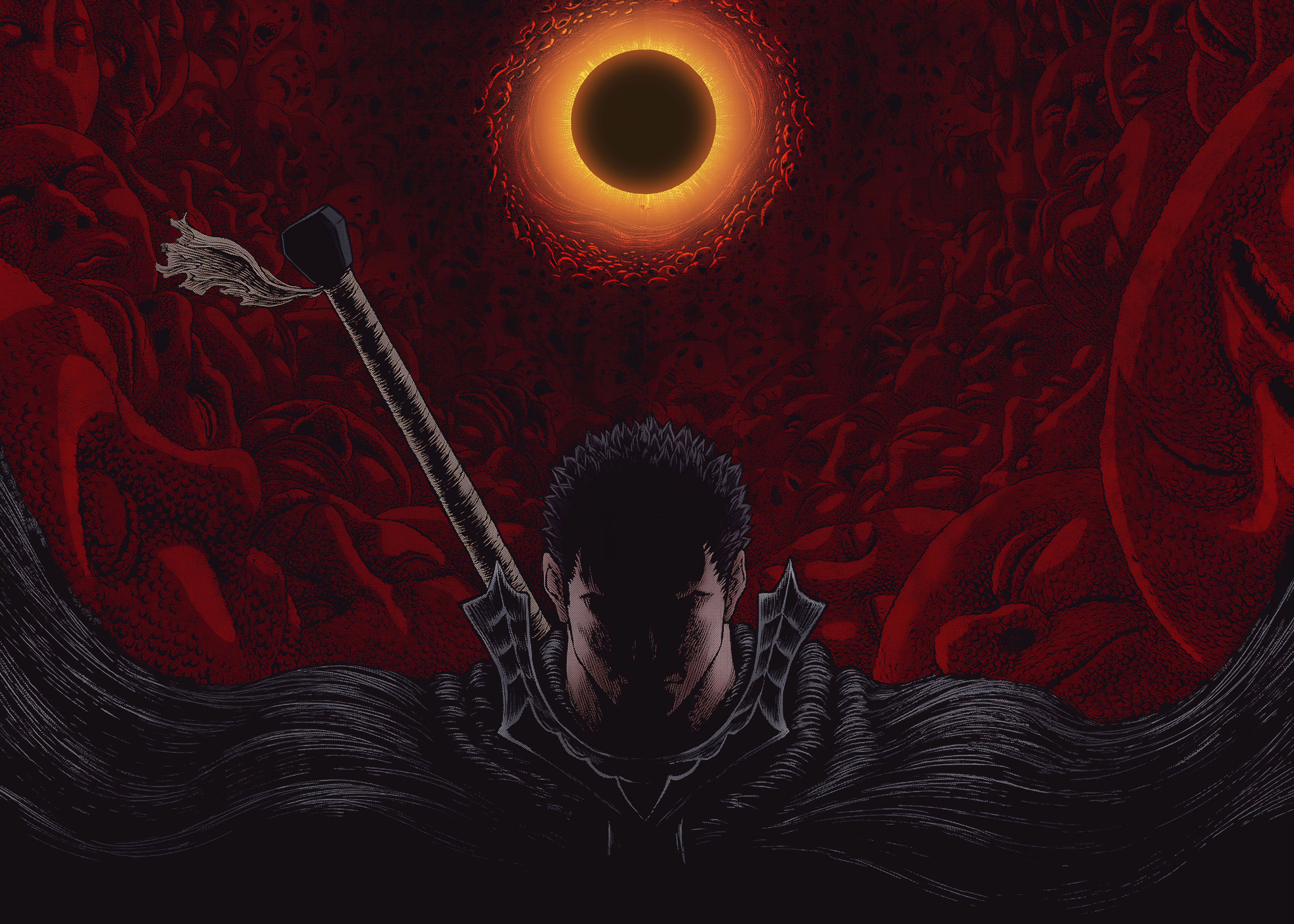 Berserk Guts Colored 5K Wallpaper