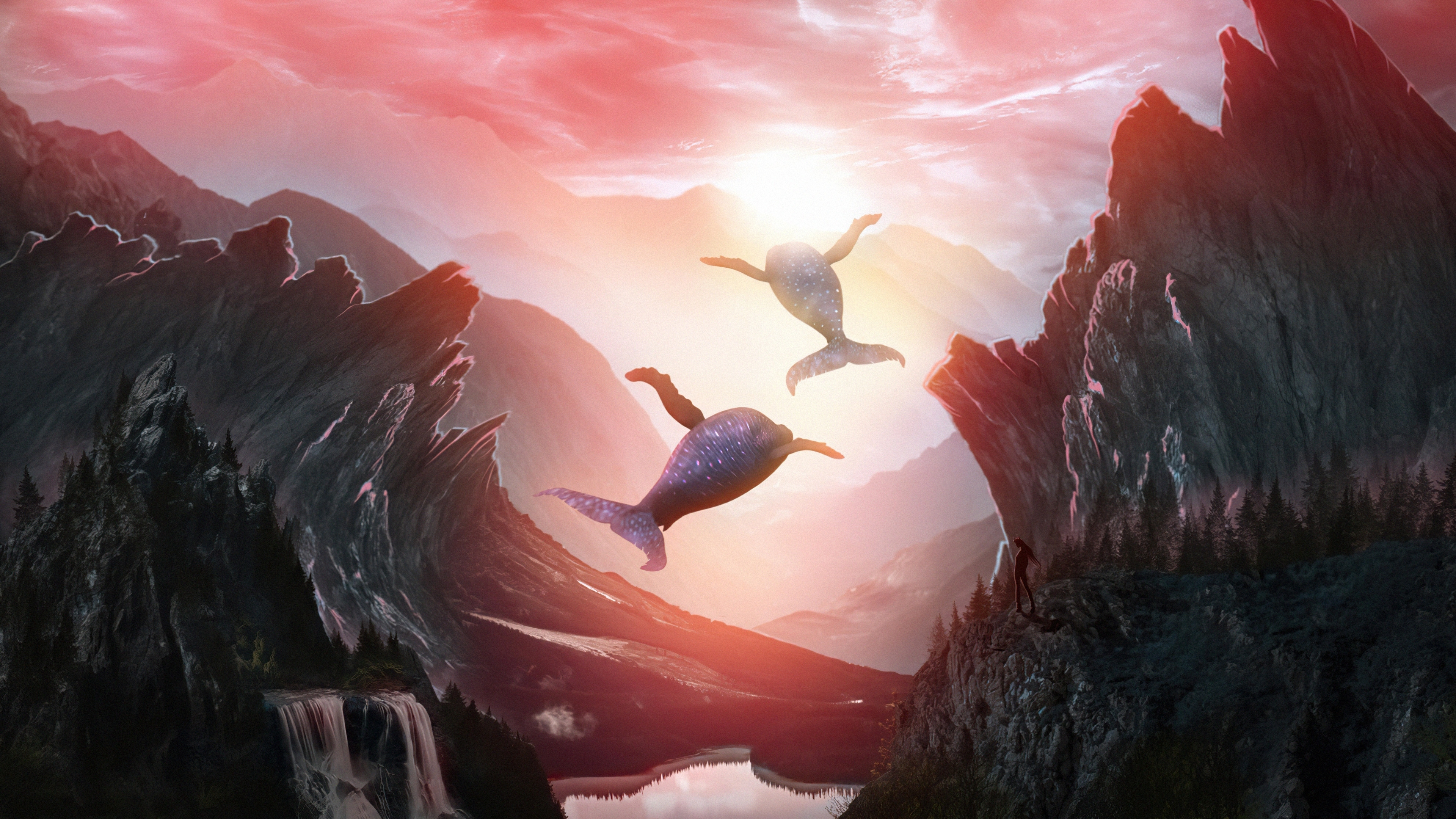 Download wallpaper 3840x2160 flying