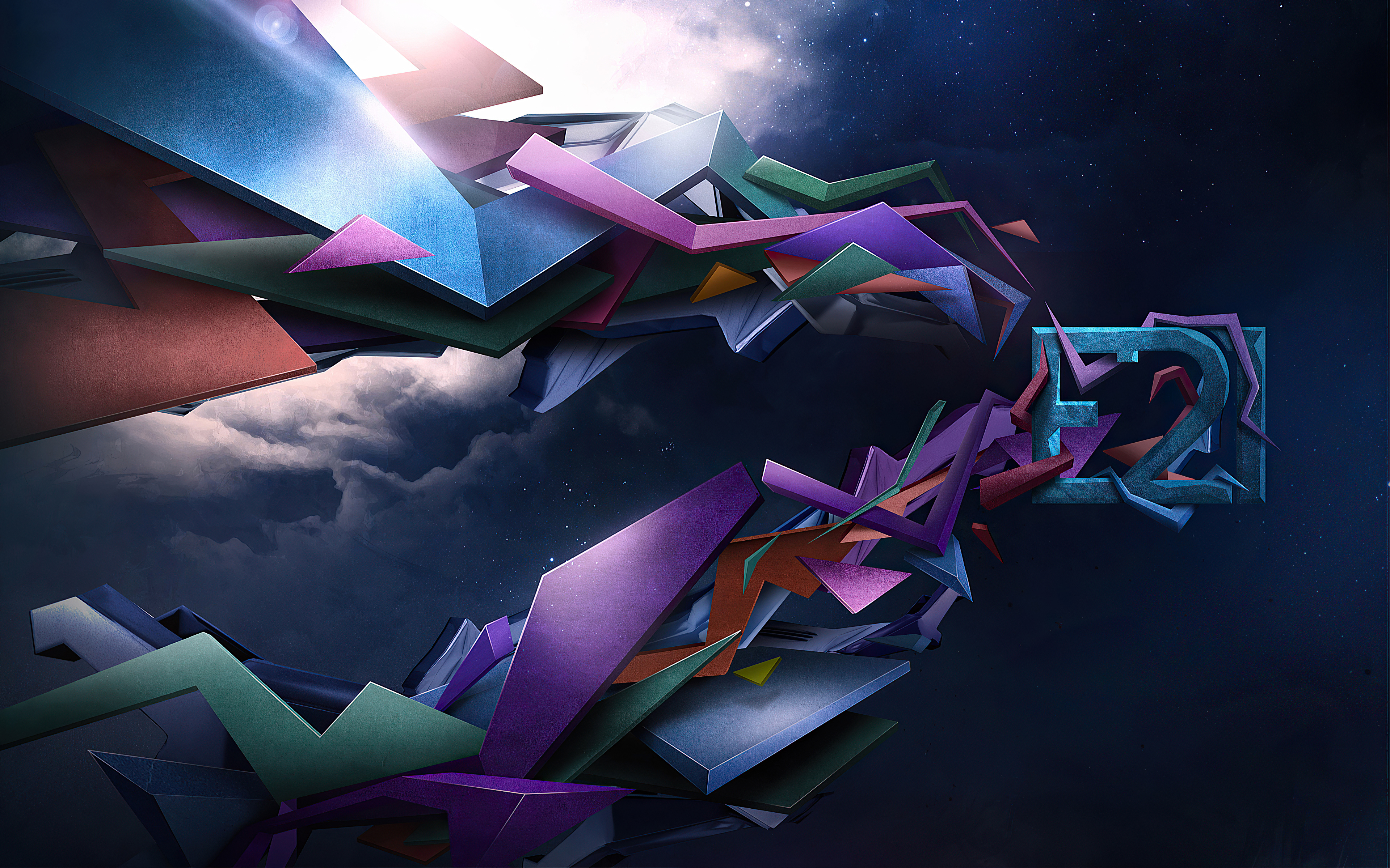Artistic 3D Shapes 4k Abstract