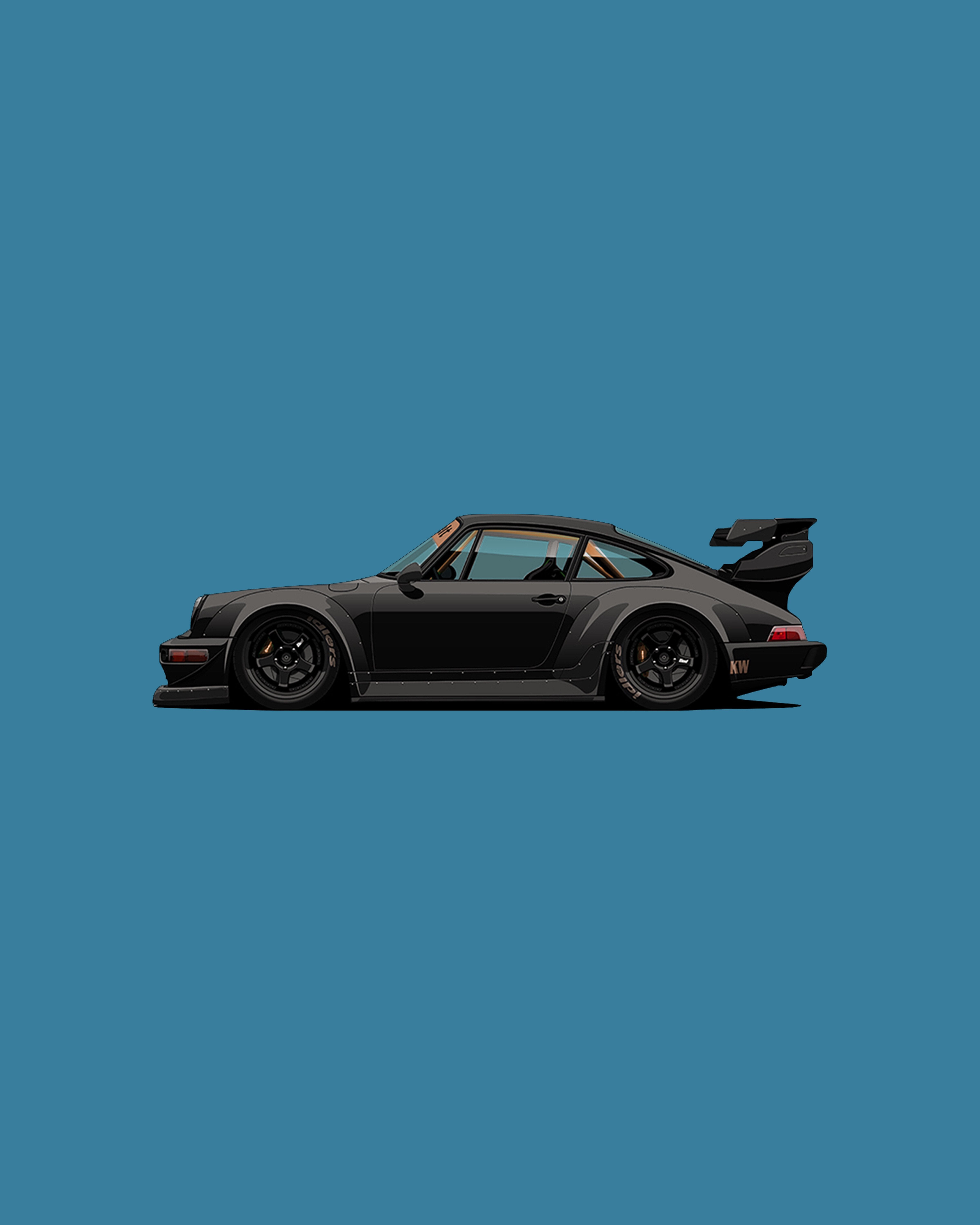 Super clean Porsche poster;
