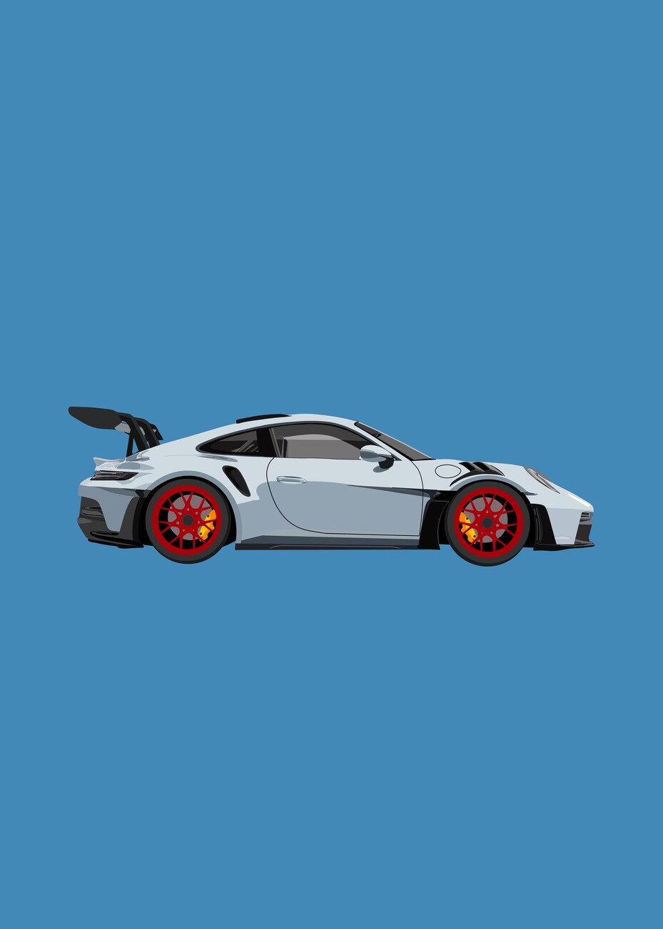 Wall Art Print Porsche GT3S. Gifts