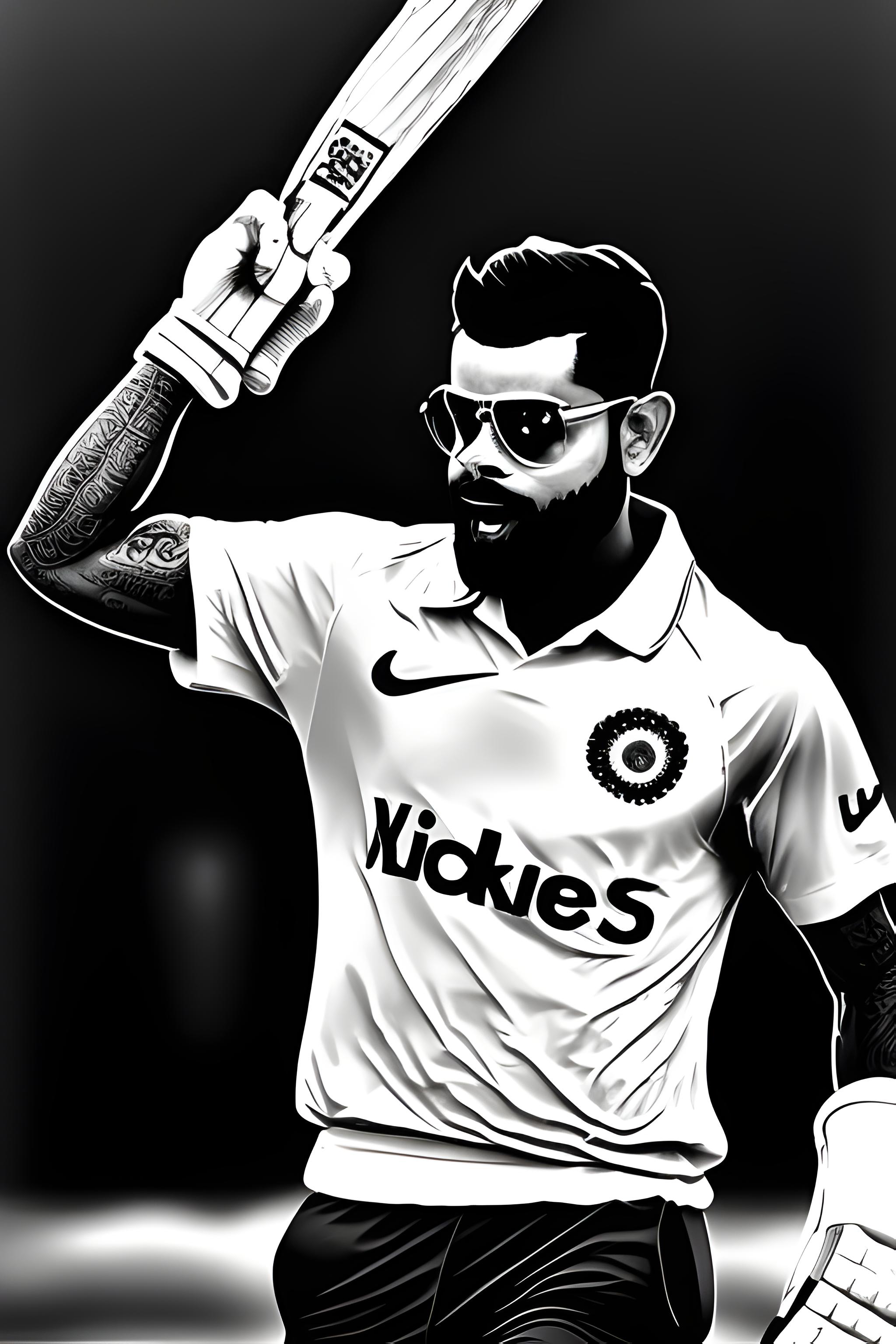 Vintage picture of Virat kohli