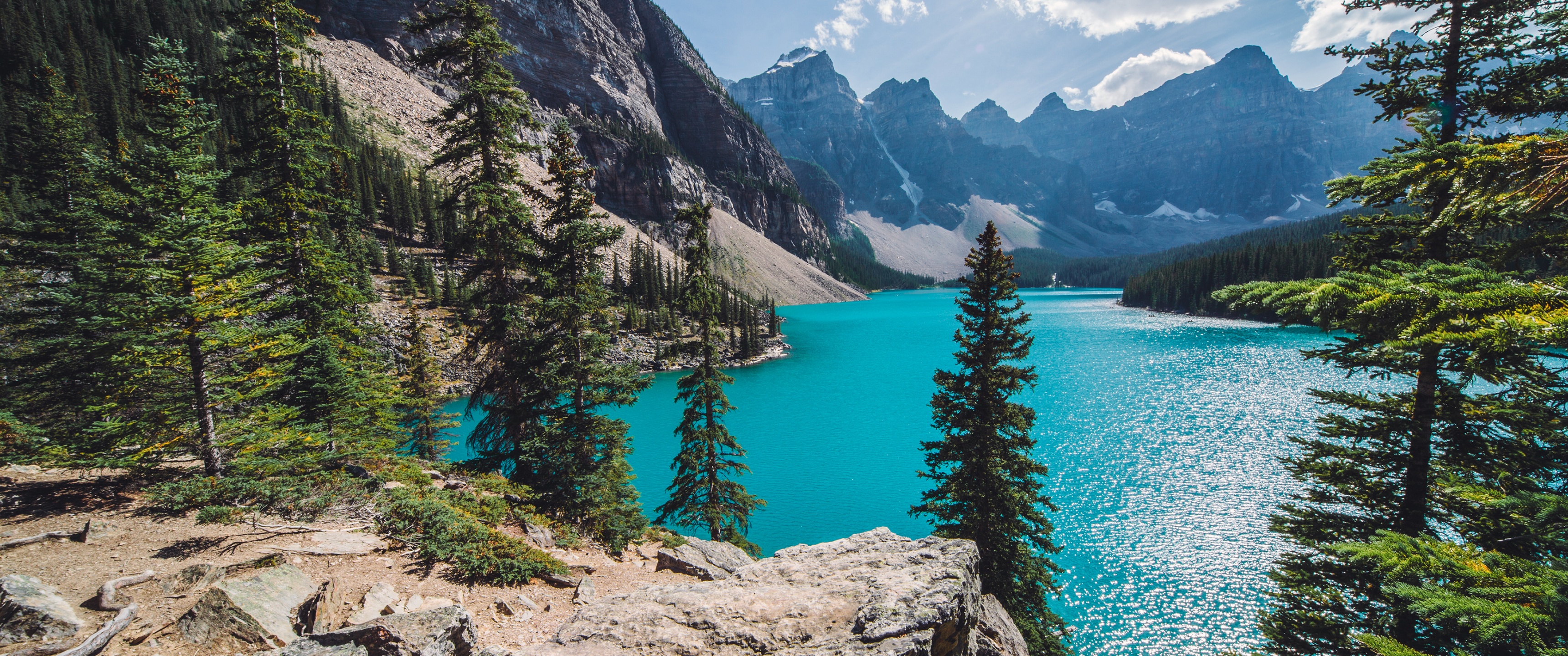 Moraine Lake Wallpaper 4K, Summer, Canada