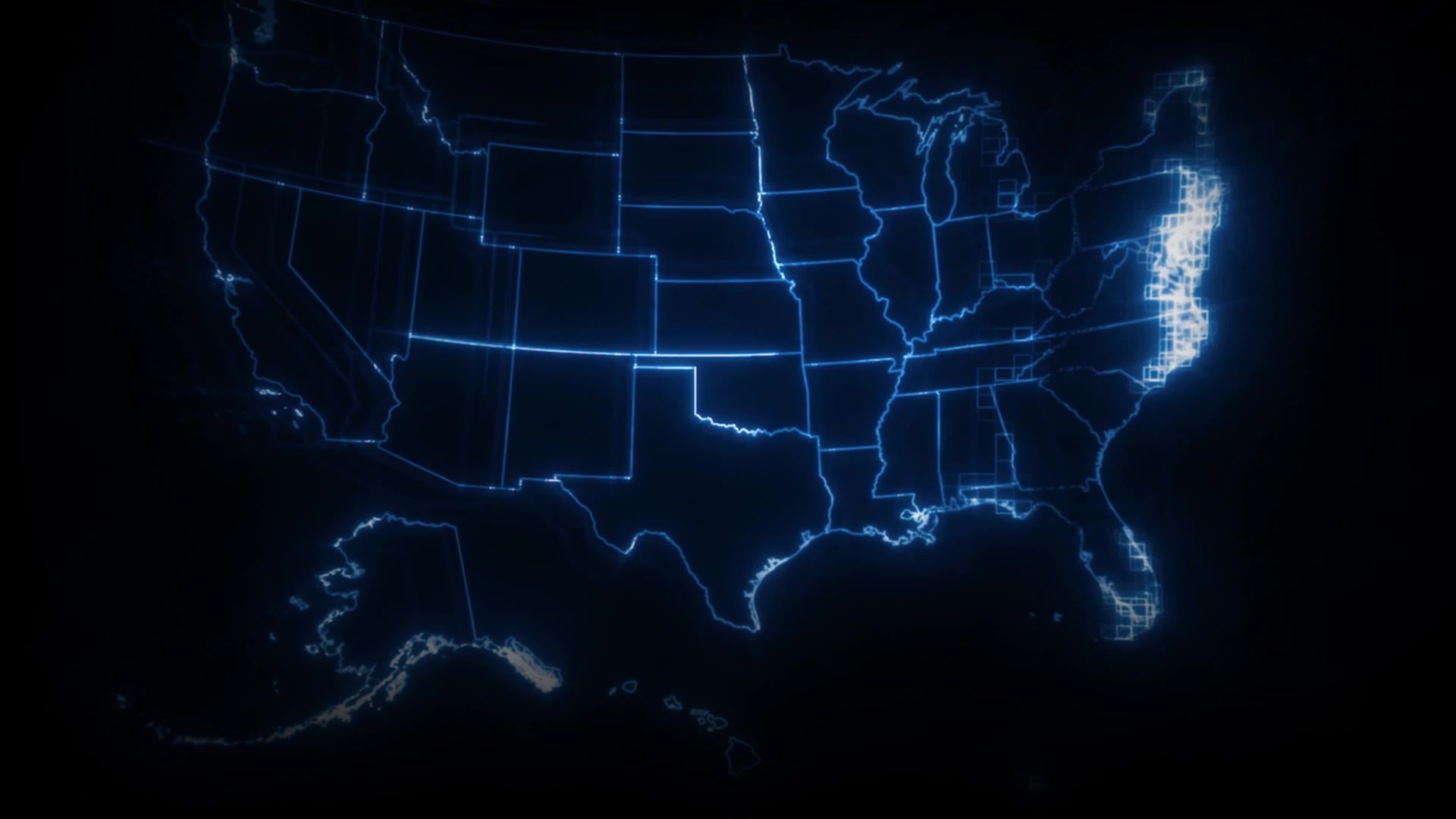 Map Cyber texture By States Animation