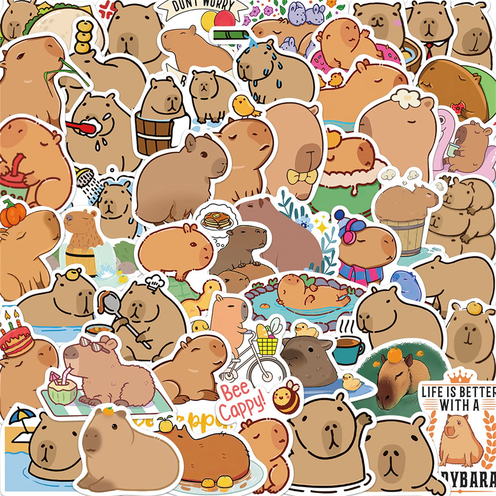 Glueewee Funny Capybara Gifts Stickers