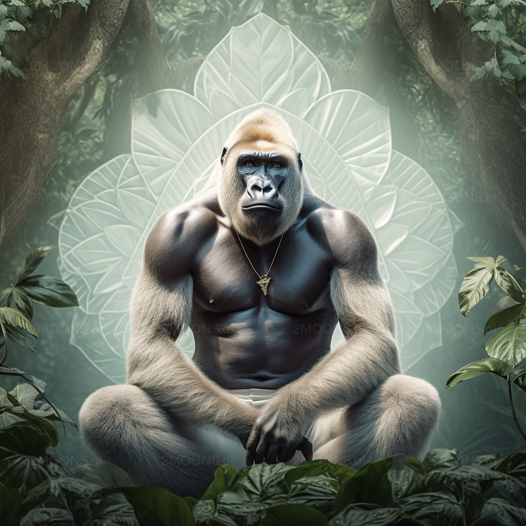 the Jungle with a White Male Gorilla