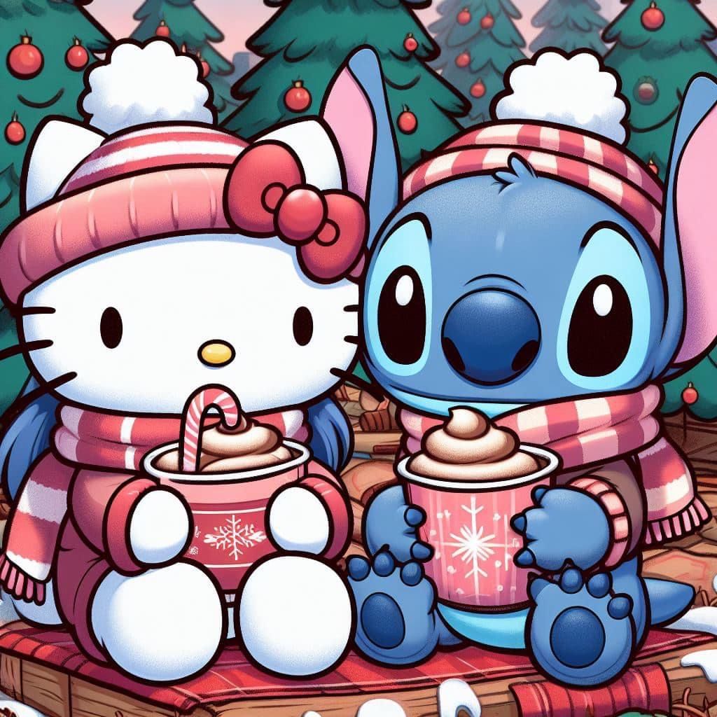 stitch drawings, Cute christmas wallpaper