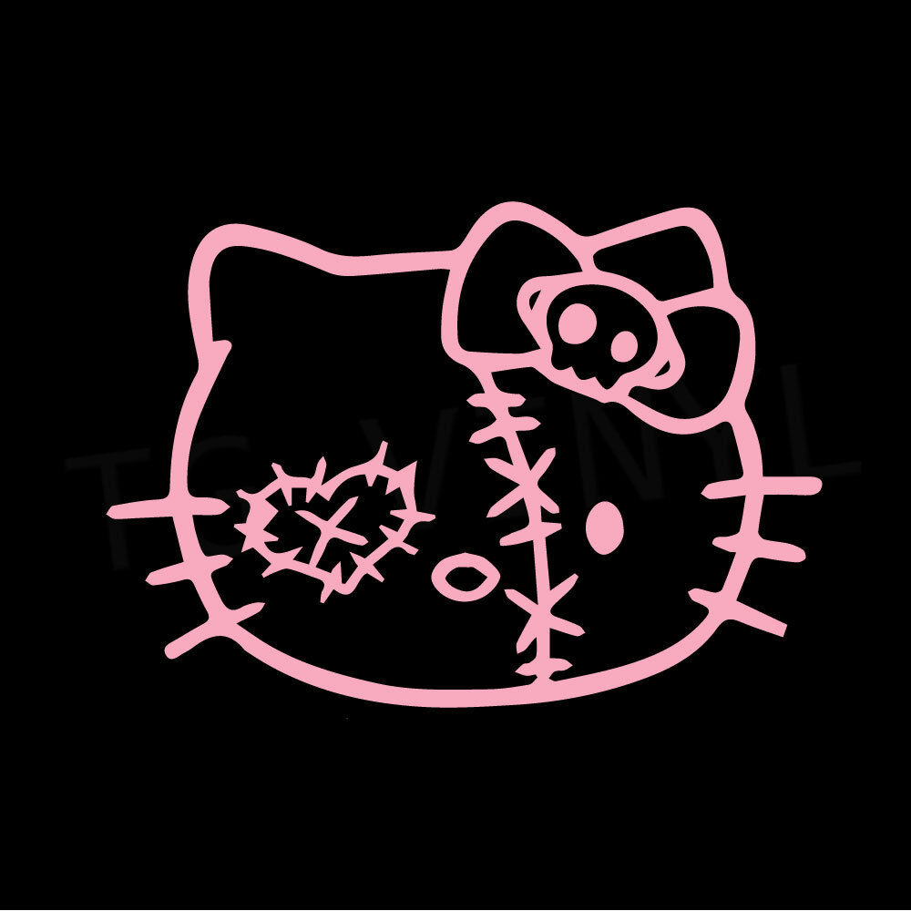 HELLO KITTY STITCHES Vinyl Decal