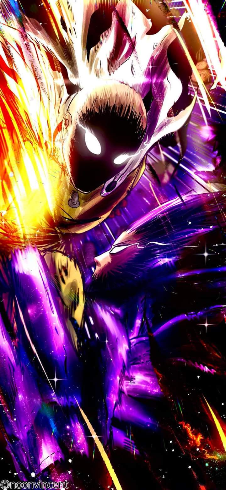 Saitama vs Garou by Noon Vincent, r