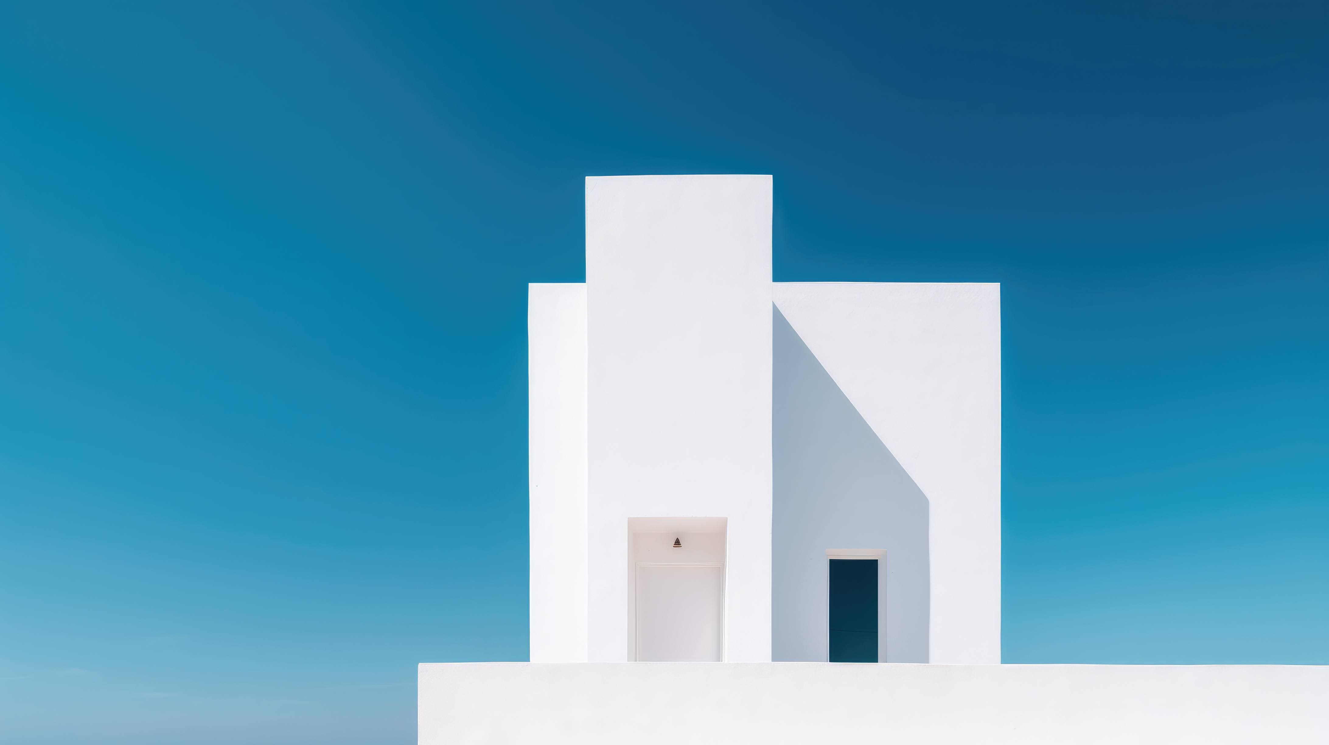 This minimalist architecture features a