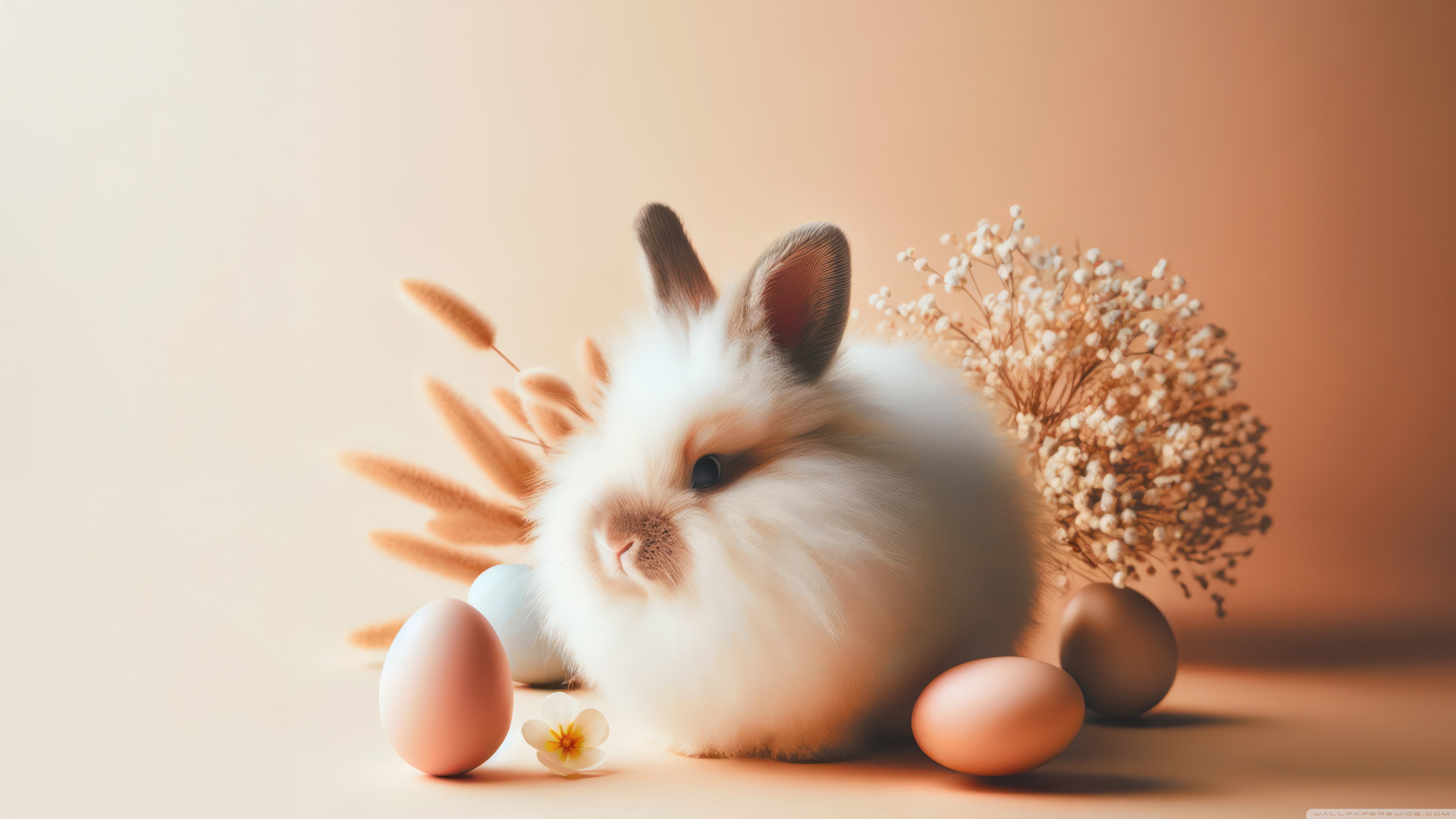 Aesthetic Cute Easter Bunny Background