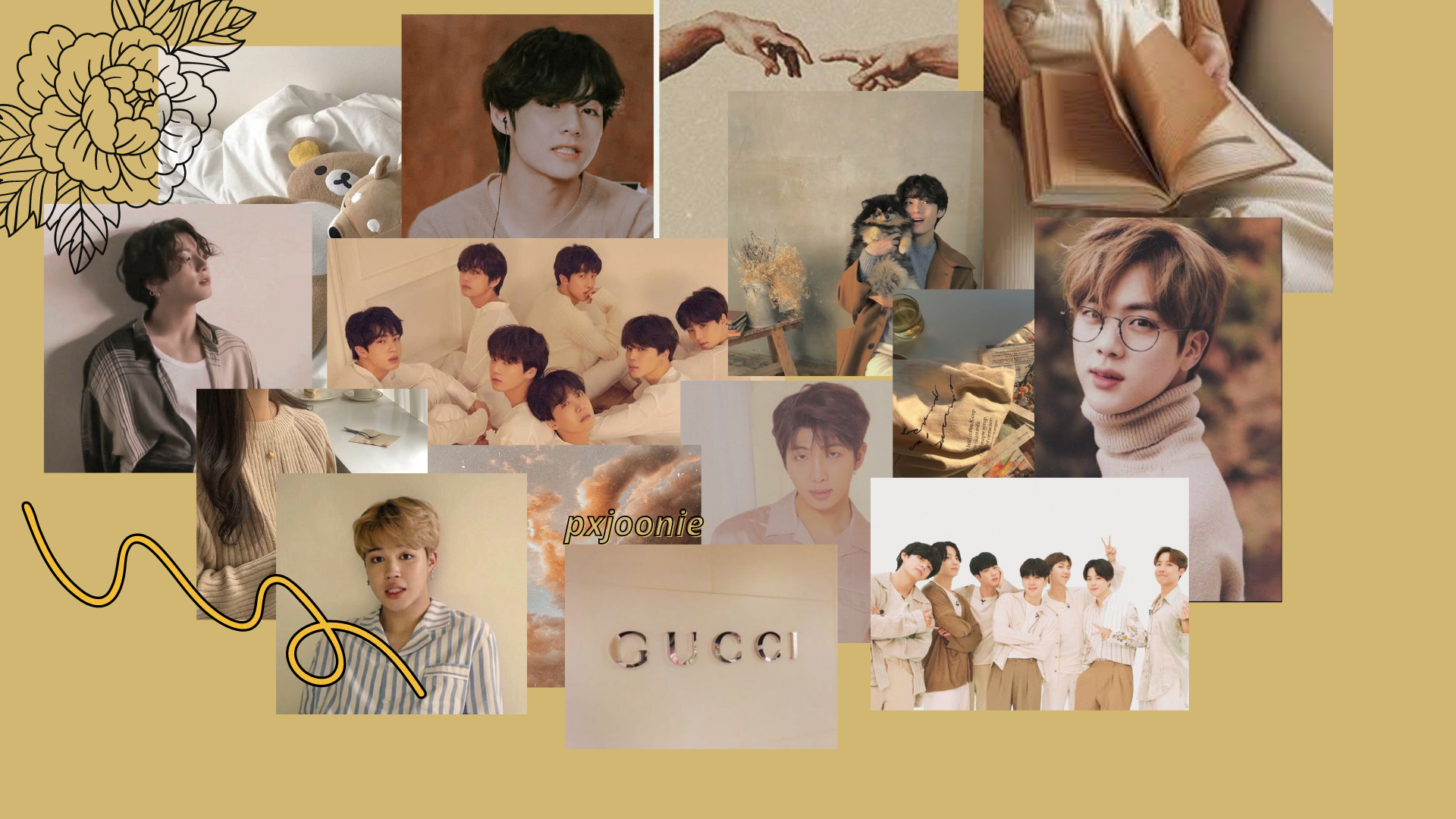 Bts Collage Wallpaper For Desktop, PC
