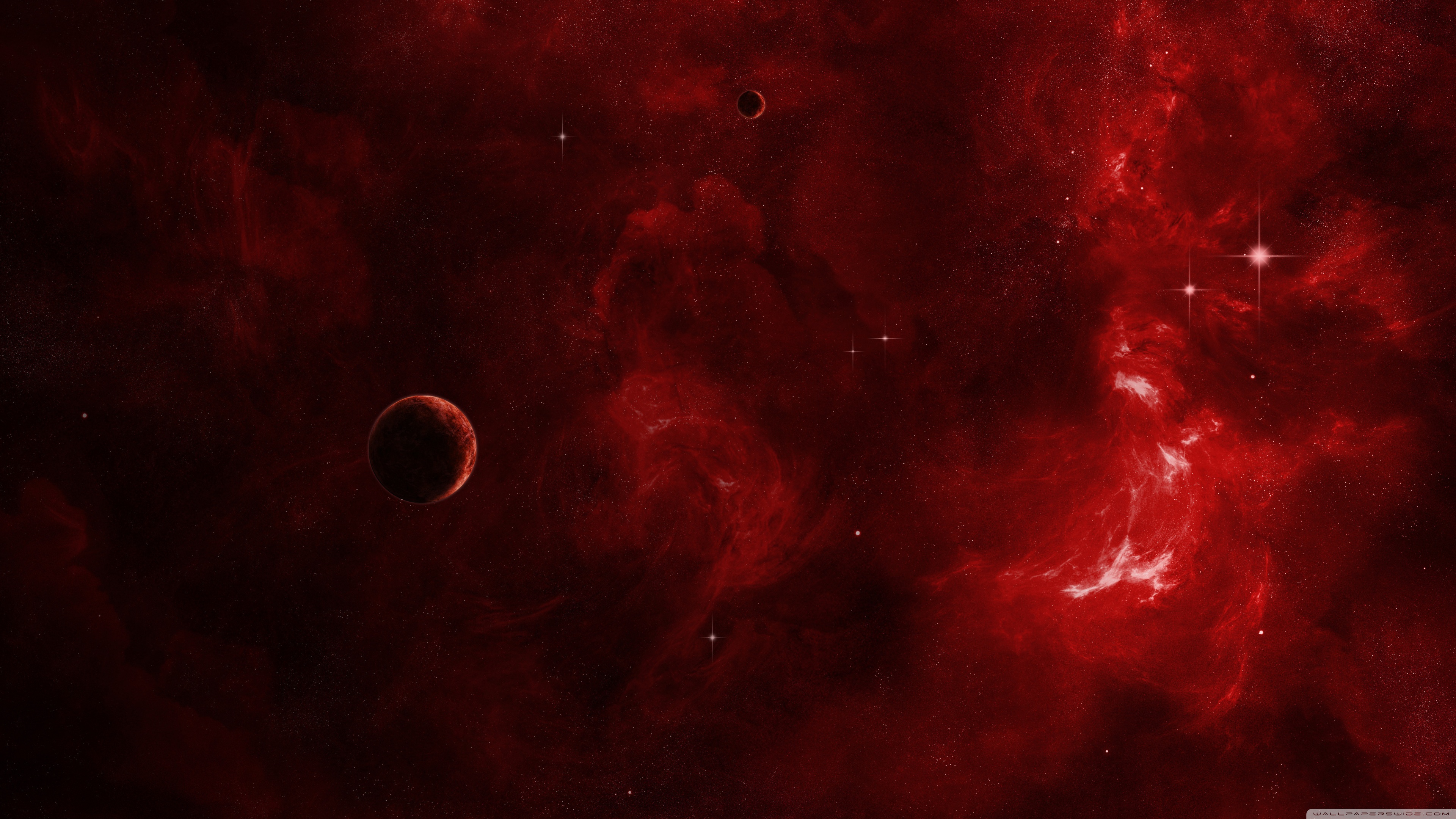 Red Nebula Ultra HD Desktop Background