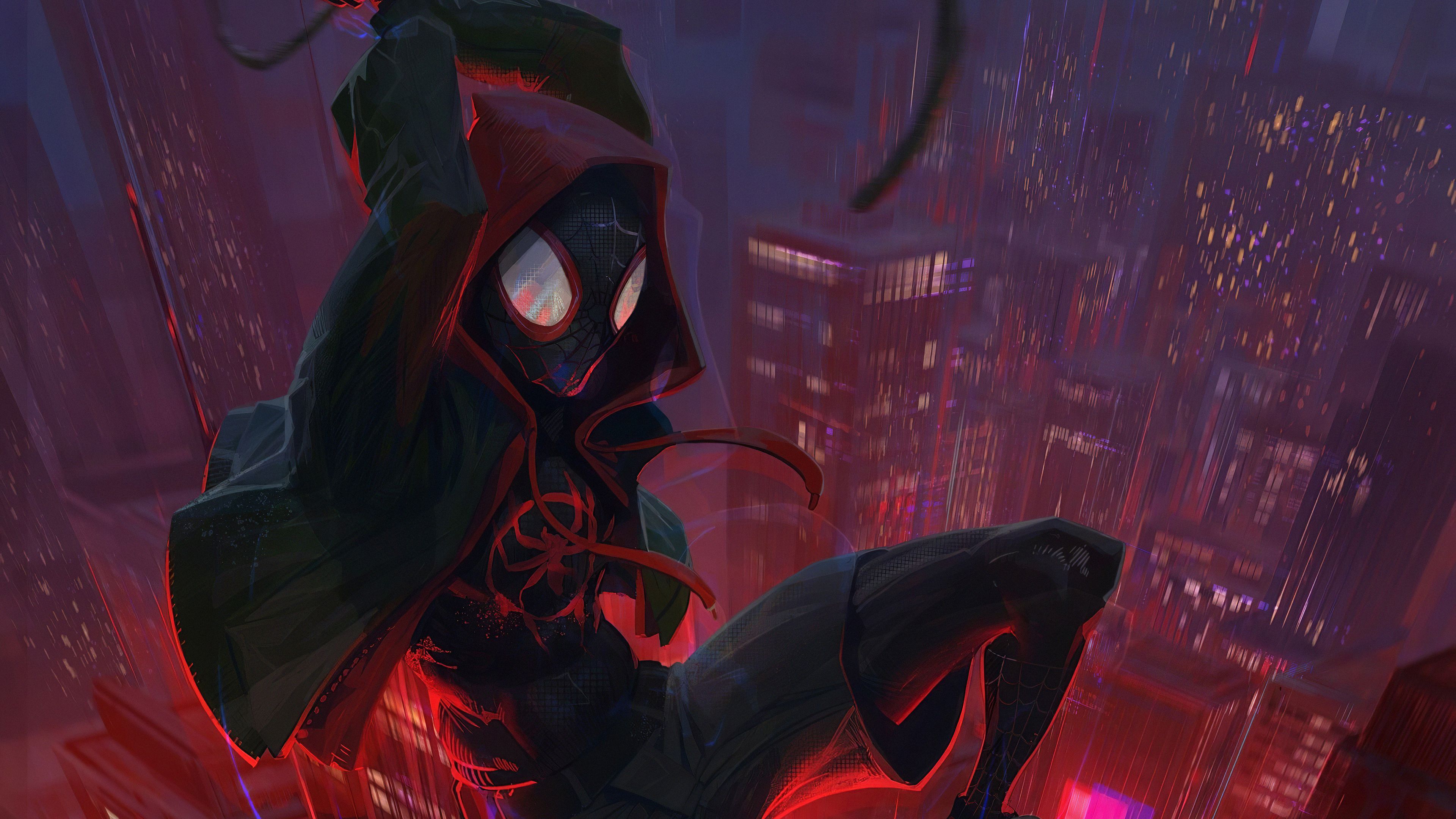 Miles Art Red Theme Miles red wallpaper