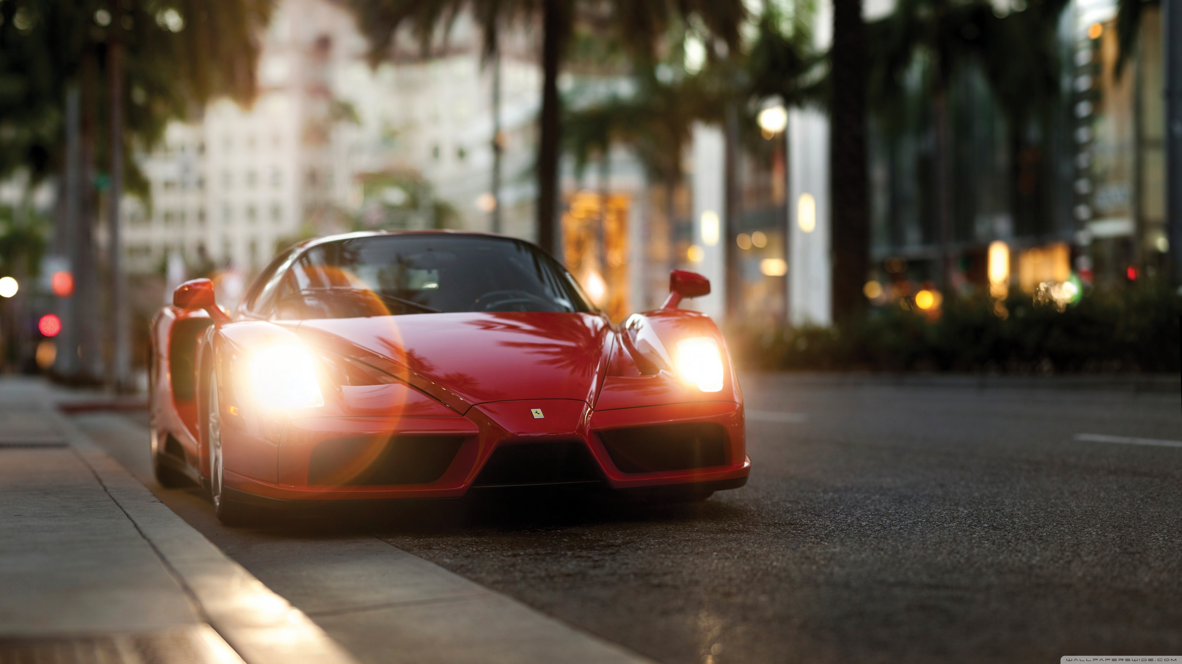 Red Ferrari Enzo Sports Car Ultra HD