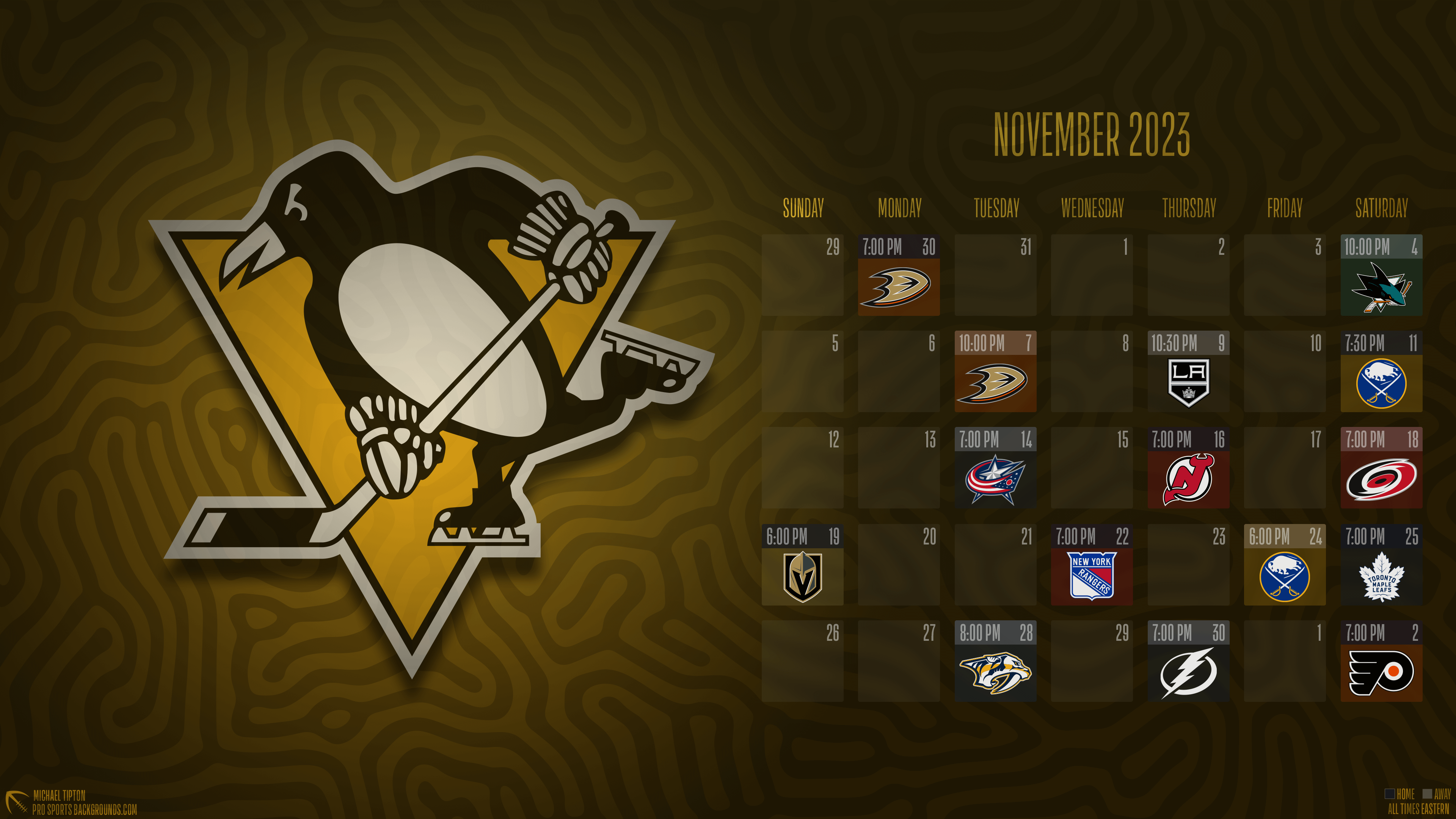 4k Penguins November Schedule