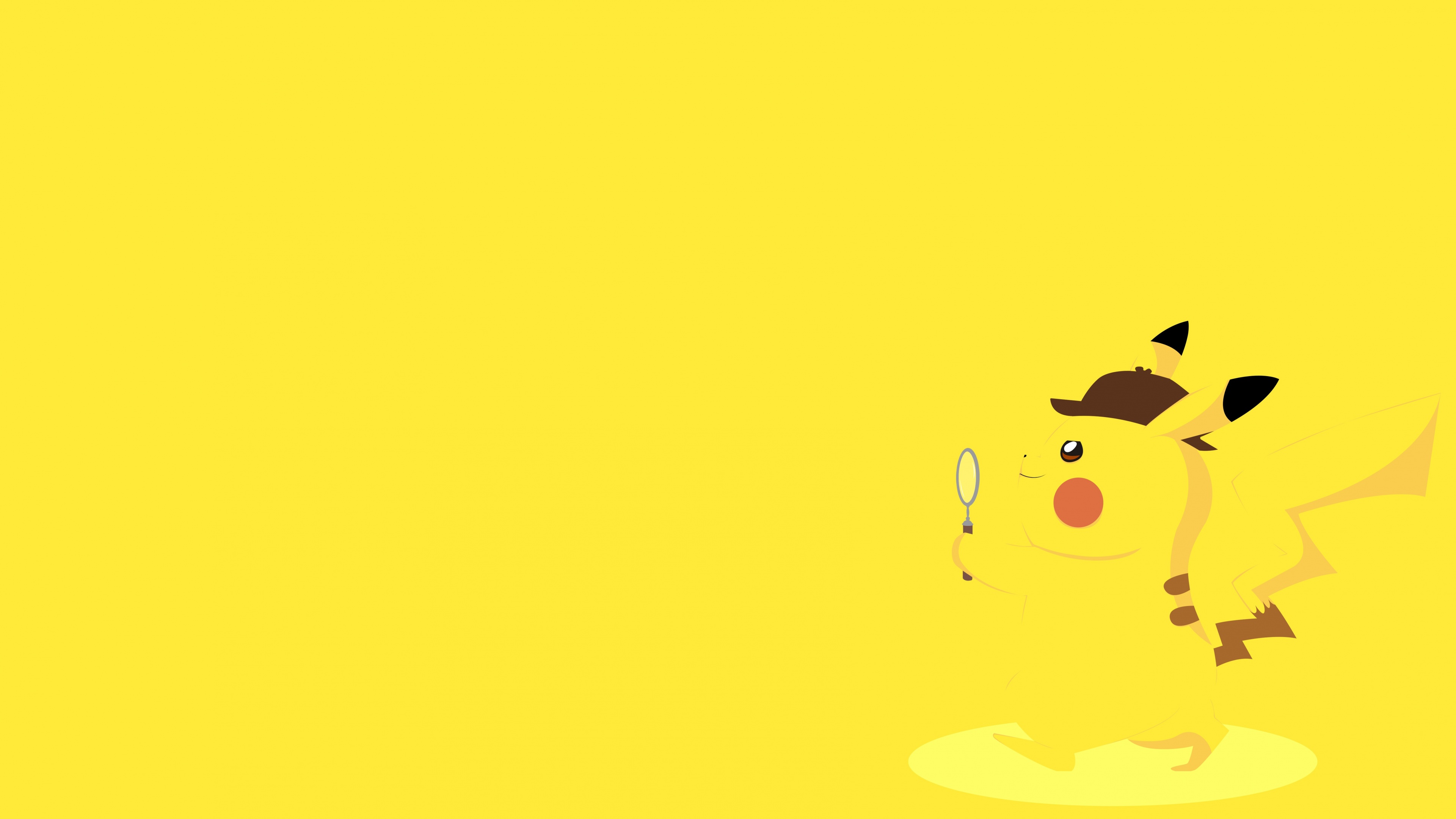 Pikachu Wallpaper 4K, Yellow background